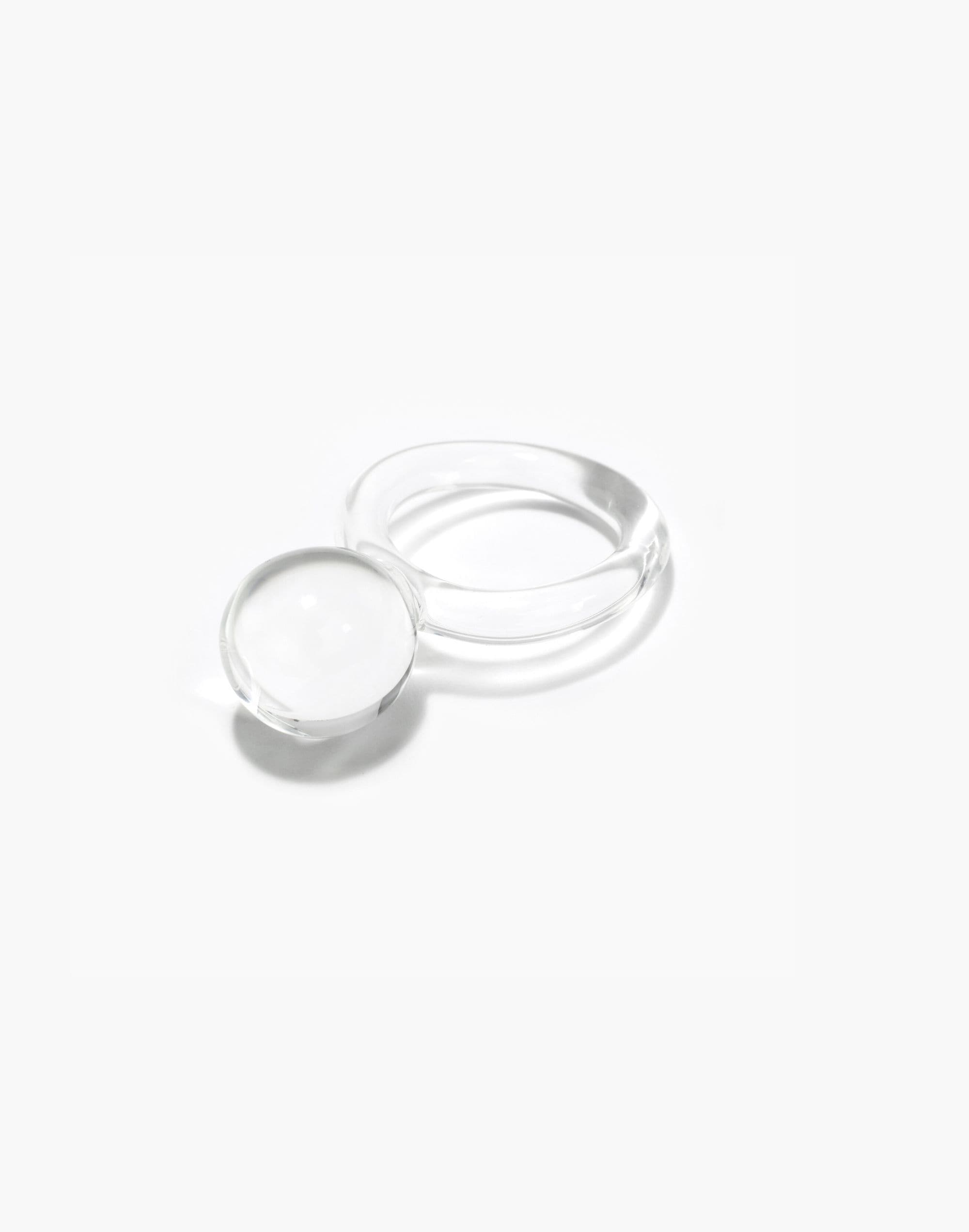 Jane D'Arensbourg Orb Clear Glass Ring