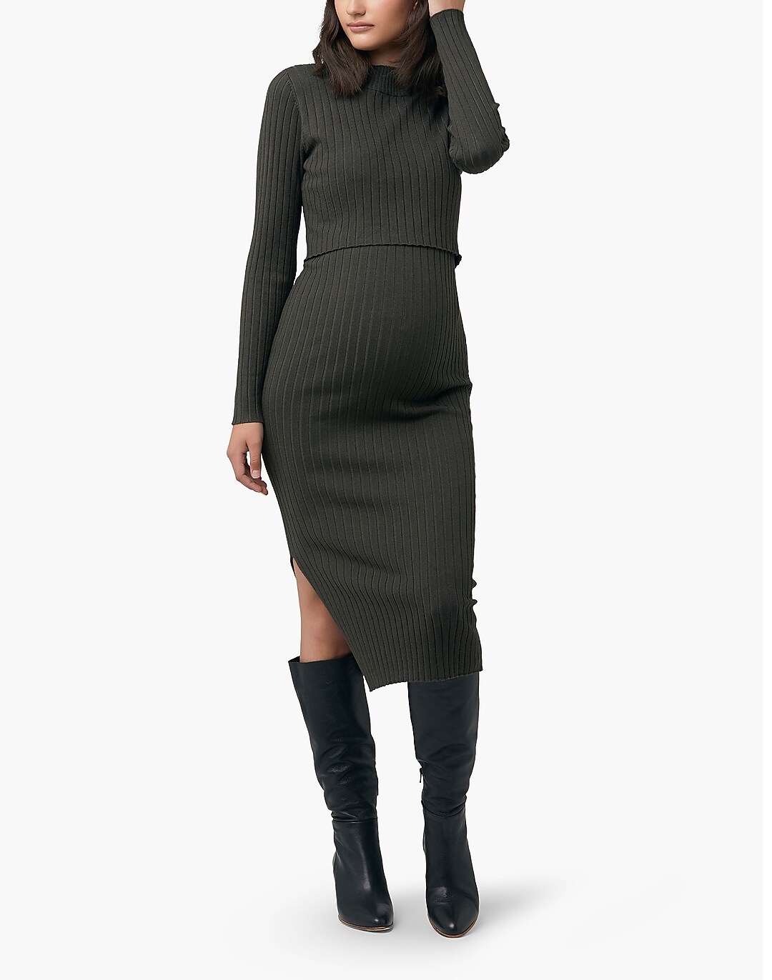 Ripe Maternity 'Pointelle' Knit Dress - Black - Little Miracles