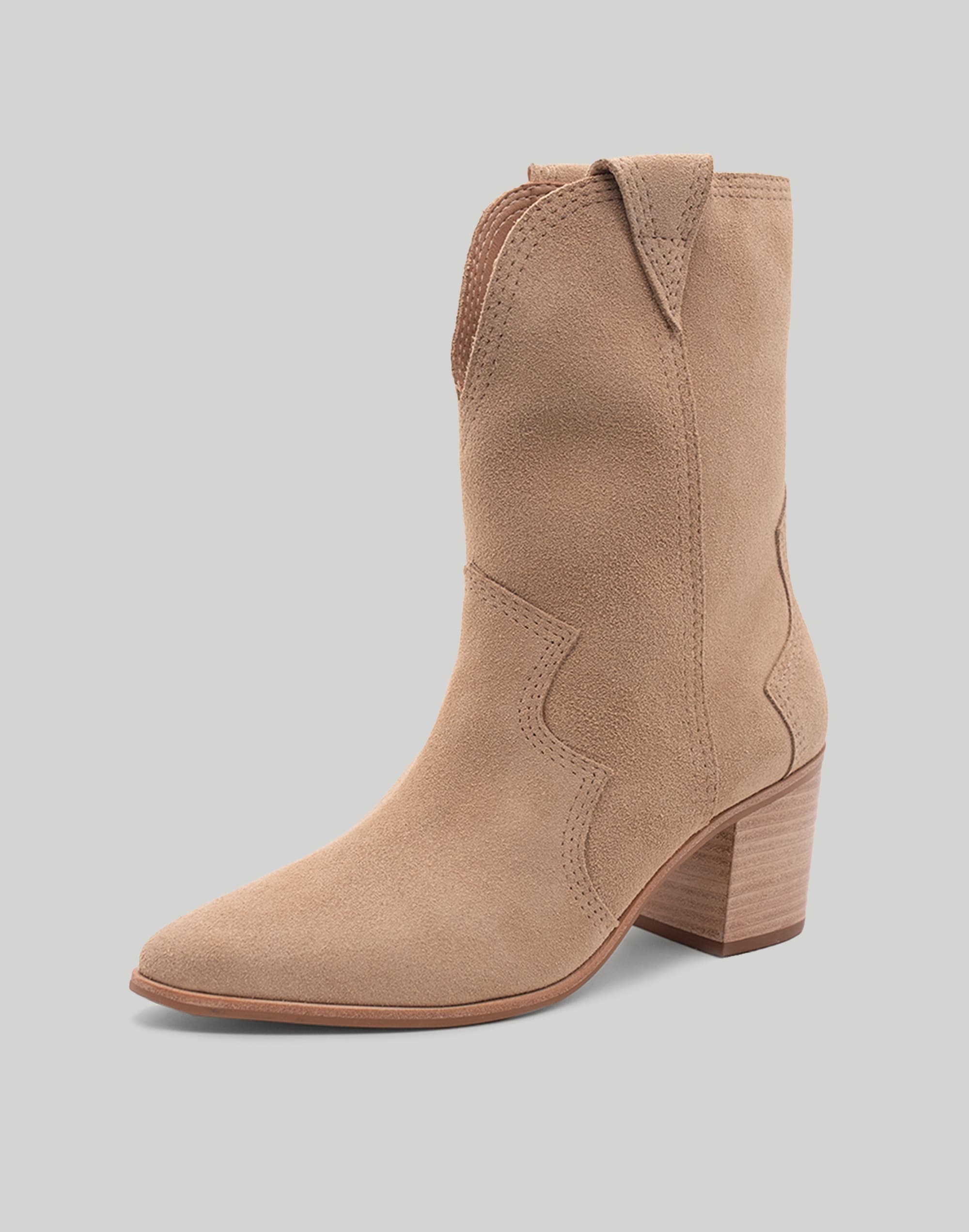 KAANAS Porto Cowbow Bootie with Stitching | Madewell