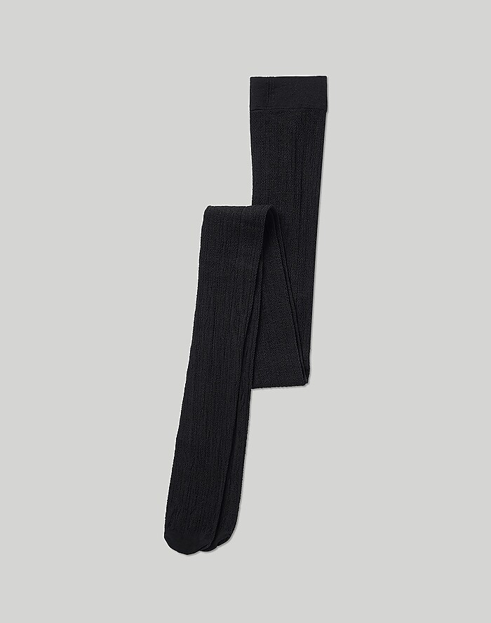 Ylva Wool Fishbone Tights Mid Brown | Shop now - Swedish Stockings