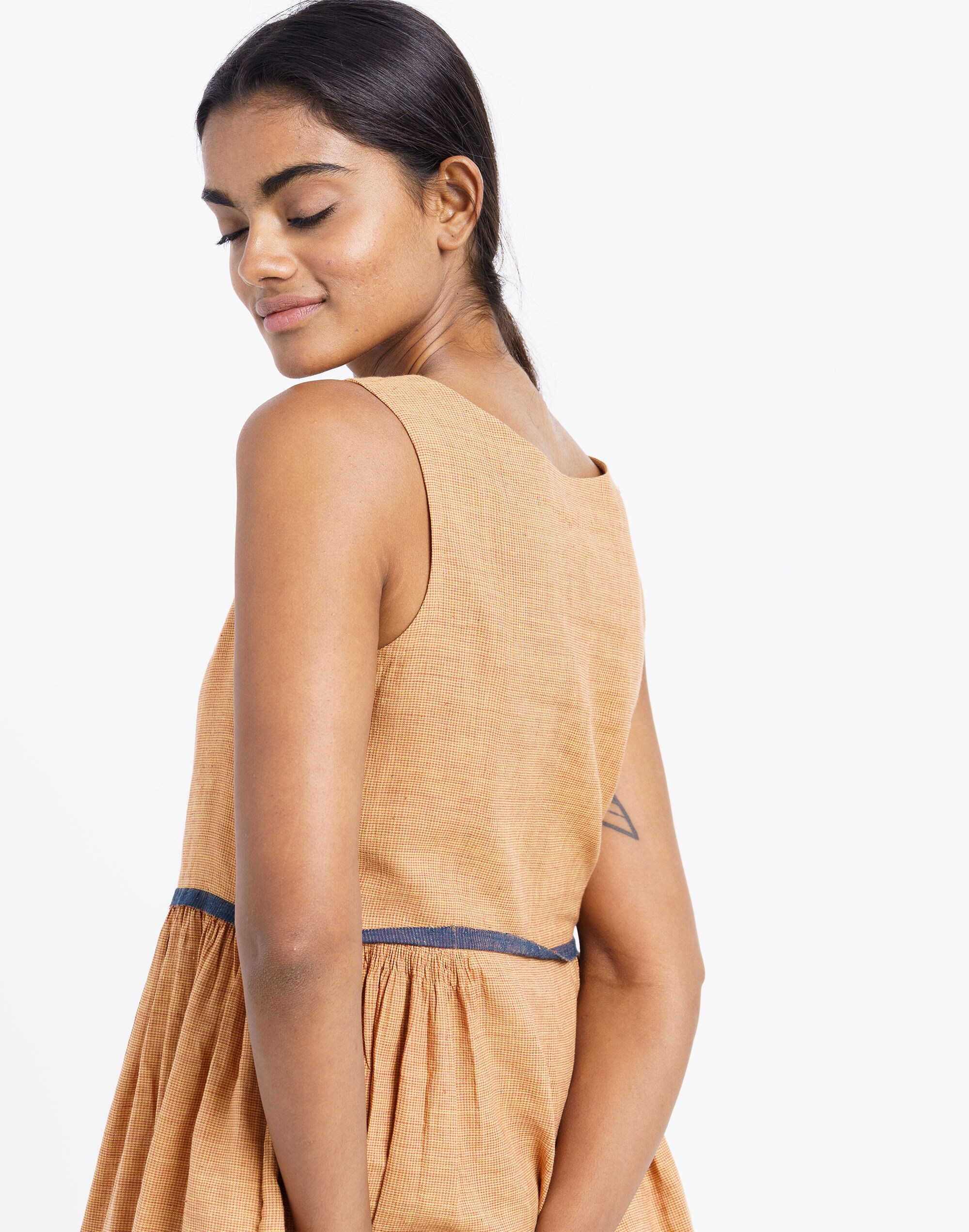 World of Crow Madras Check Midi Dress | Madewell