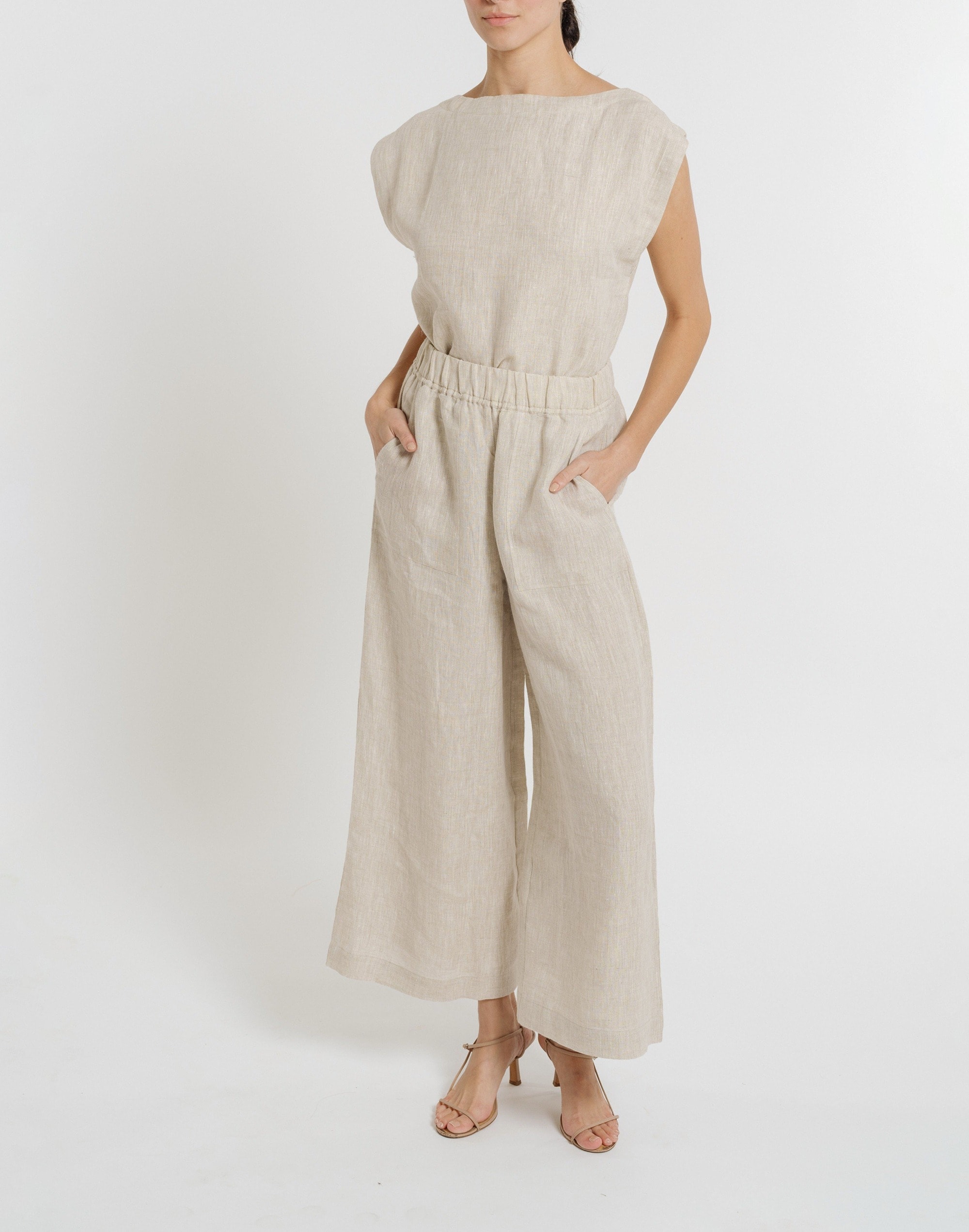 LAUDE The Label Everyday Pant - Natural Linen