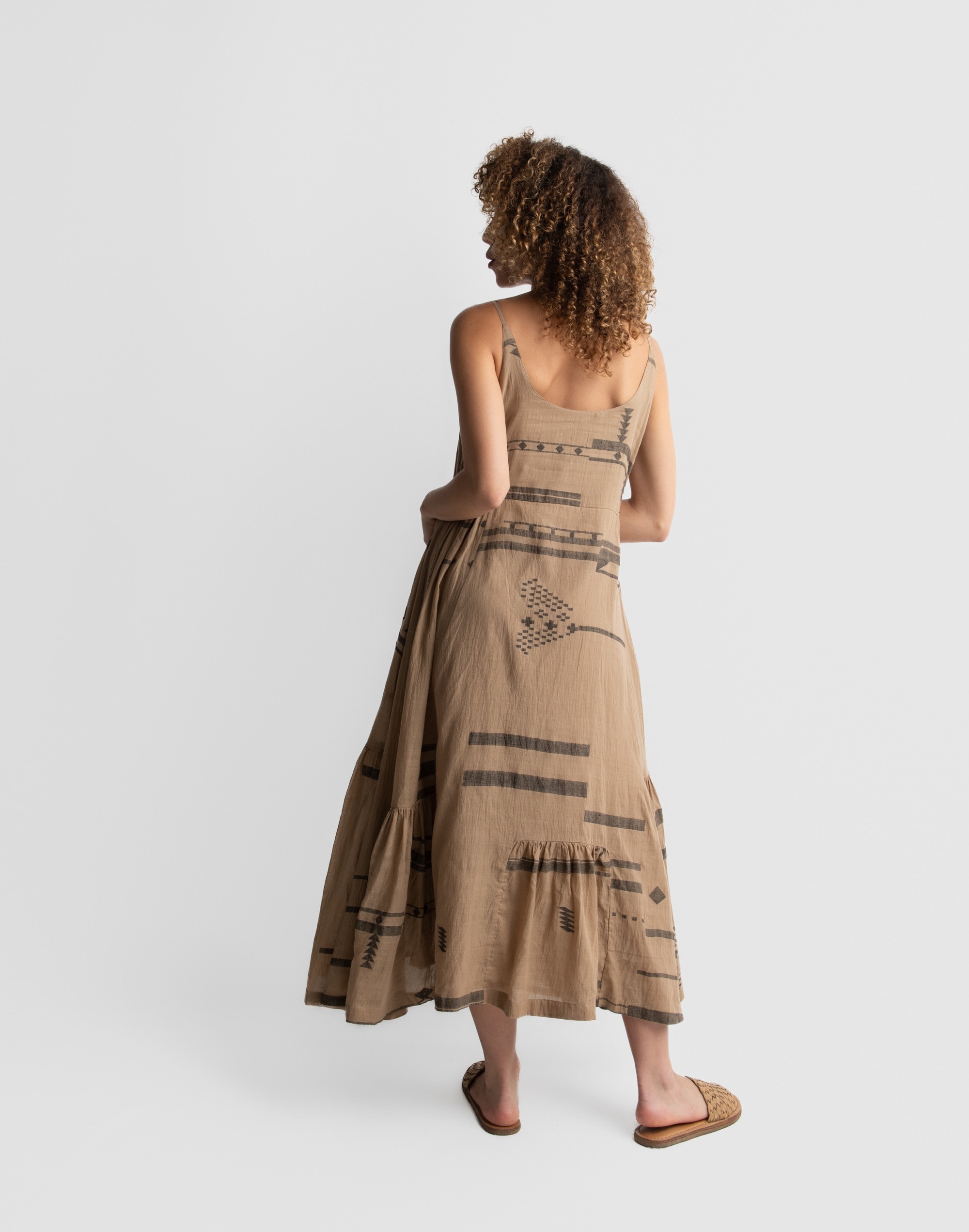 World of Crow Nutmeg Tiered Handwoven Slip Dress | Madewell