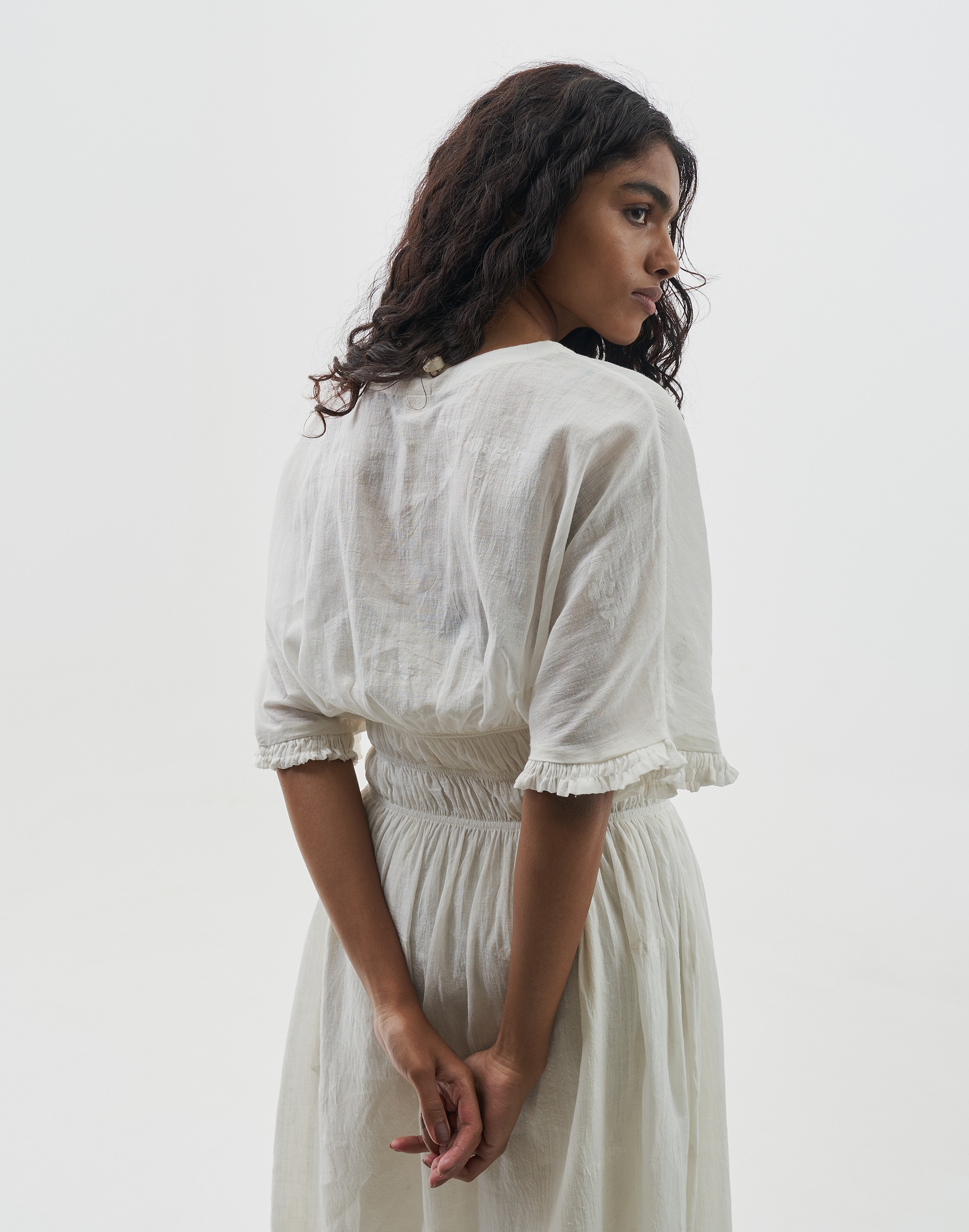 World of Crow Pure White Midi Dress | Madewell