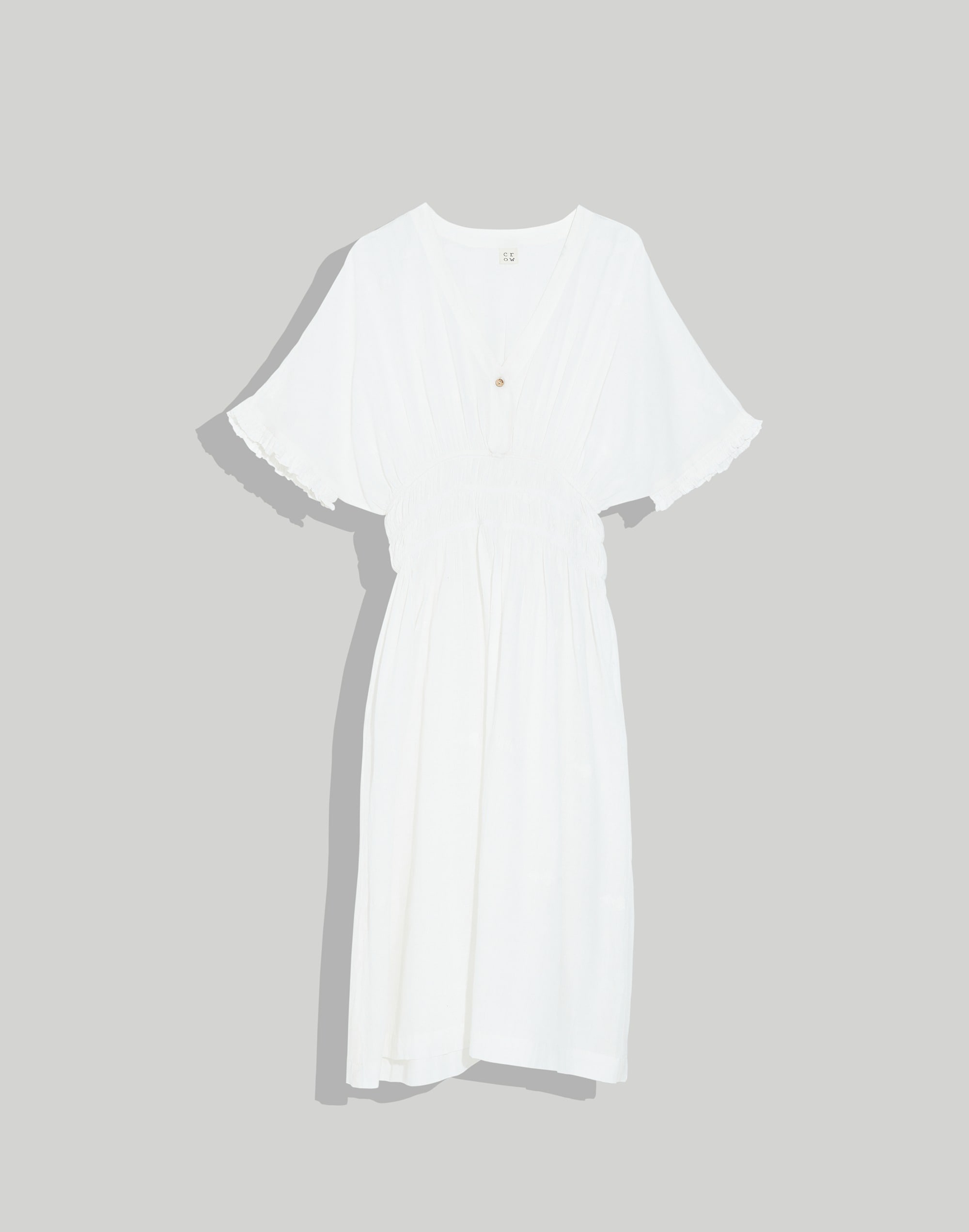 World of Crow Pure White Midi Dress | Madewell