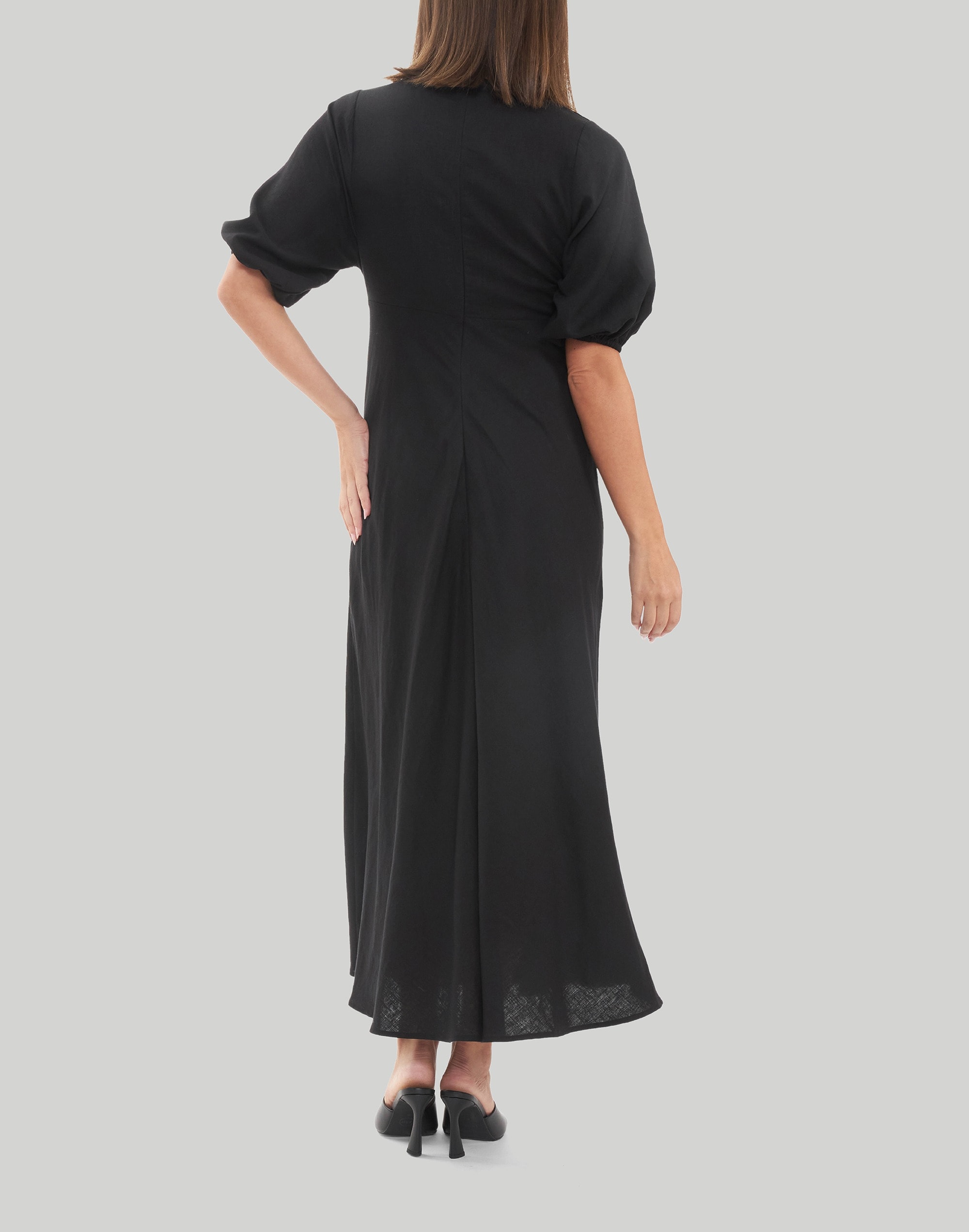 Ripe Maternity Camille Tie Front Linen Dress