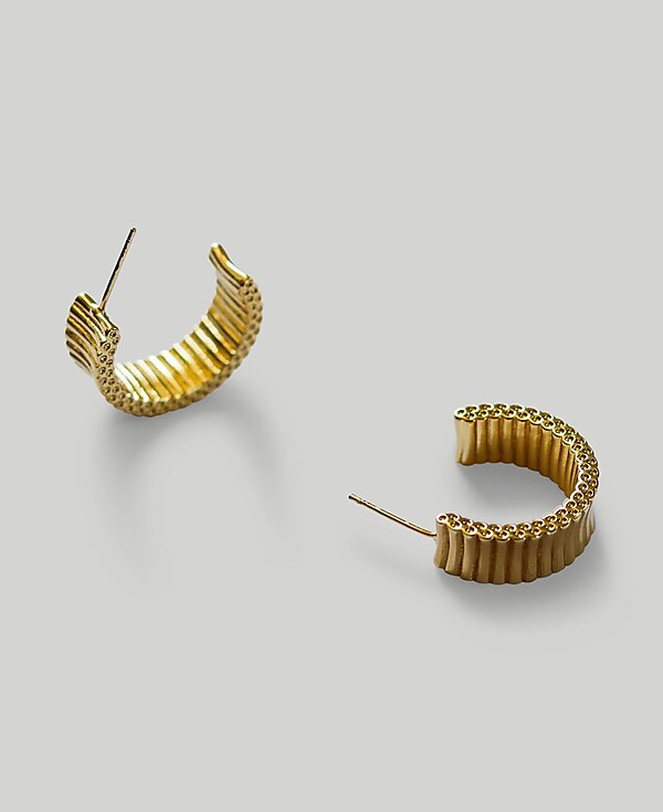 Abcrete &amp; Co. Chunky Striped Hoop Earrings