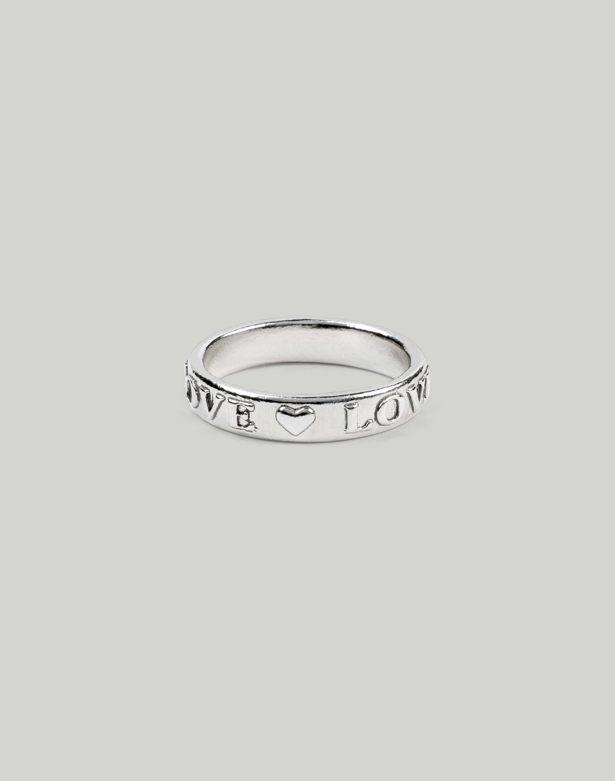 Iris 1956 Jewelry Silver Love Band Ring | Madewell