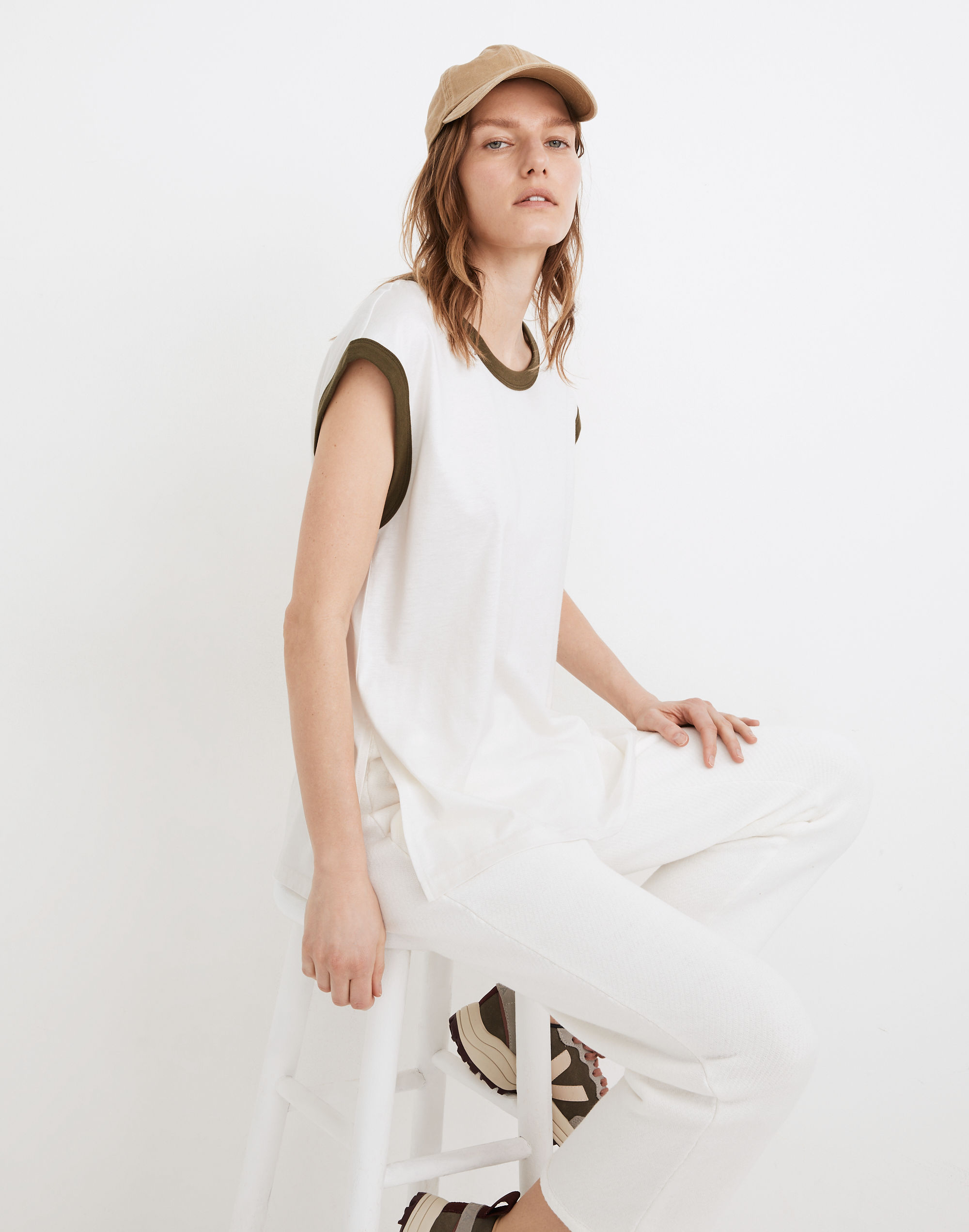 MWL Pima Silk Muscle Tank Colorblock | Madewell