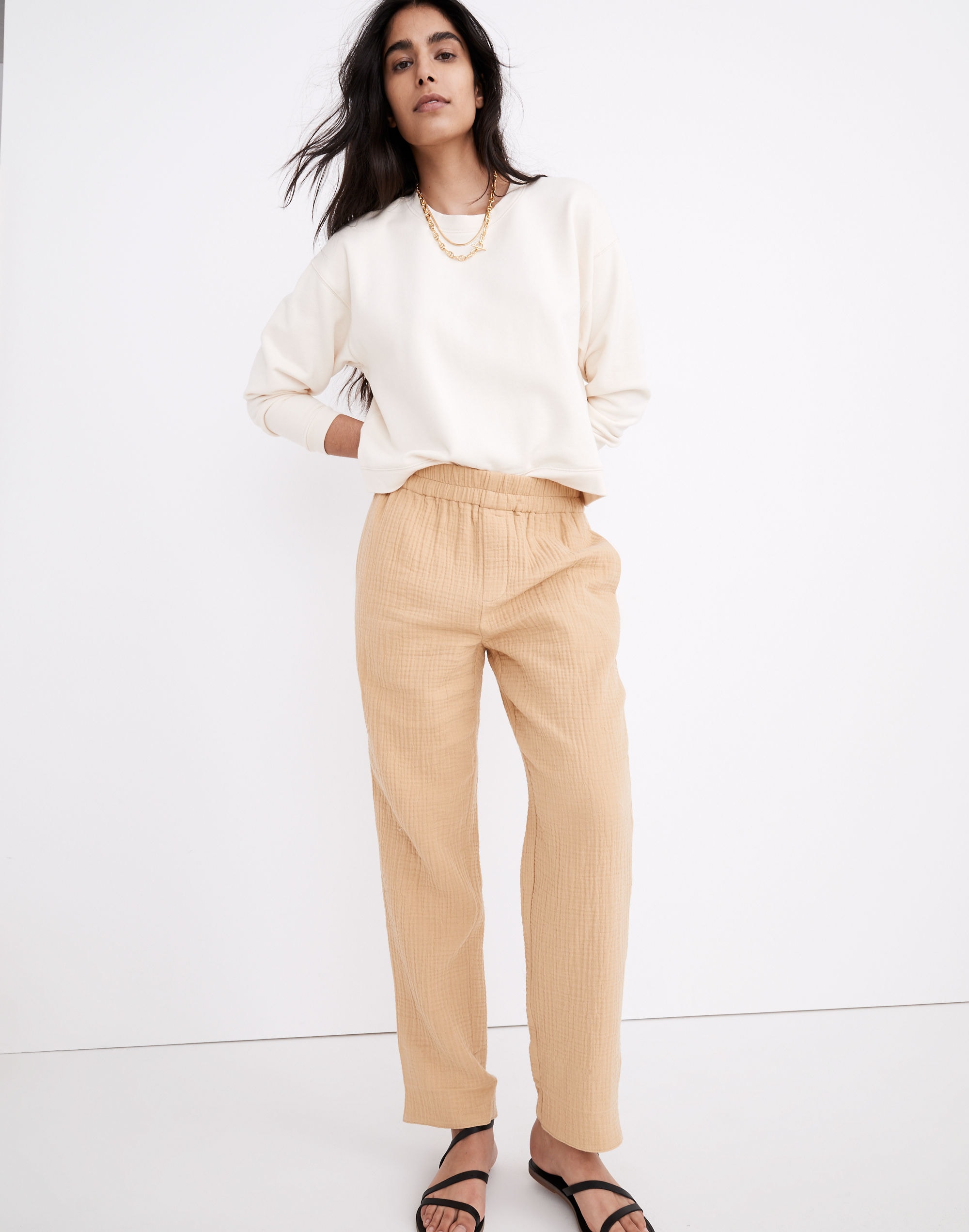 Lightspun Tapered Huston Pull-On Crop Pants | Madewell