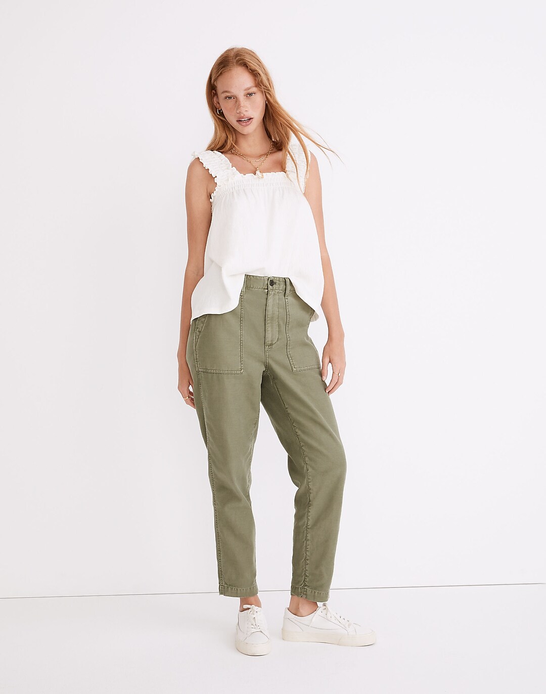Petite Griff Tapered Fatigue Cargo Pants