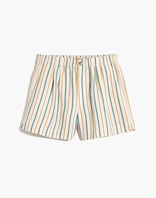 Madeline, Shorts, Madewell Sz Xl Linenblend Track Shorts In Stripe