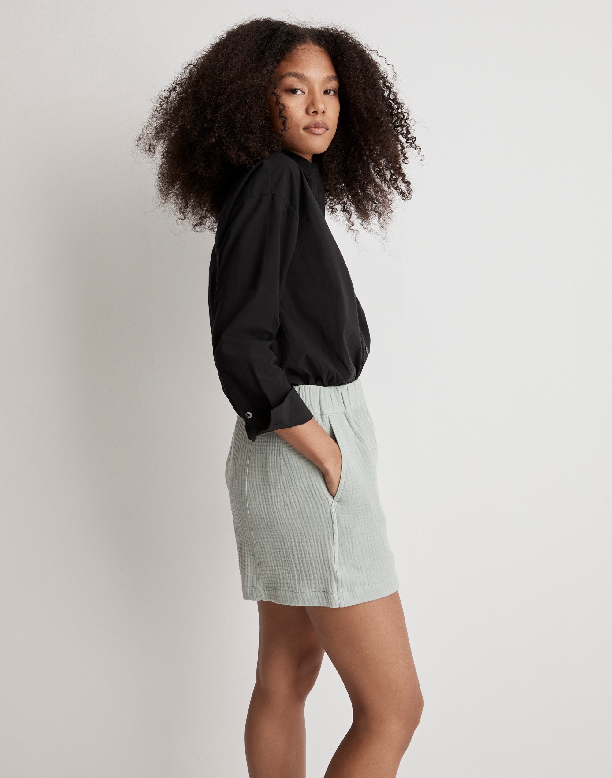 Easy Pull-On Shorts in Lightspun | Madewell