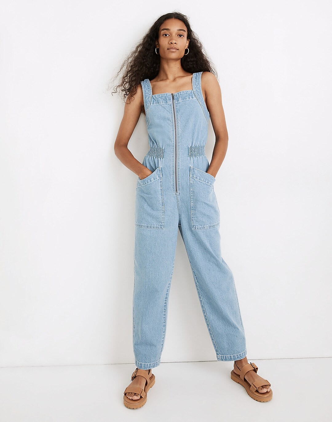 Alysi Bonded-Seams Washed Denim Dungarees - ShopStyle Jumpsuits & Rompers