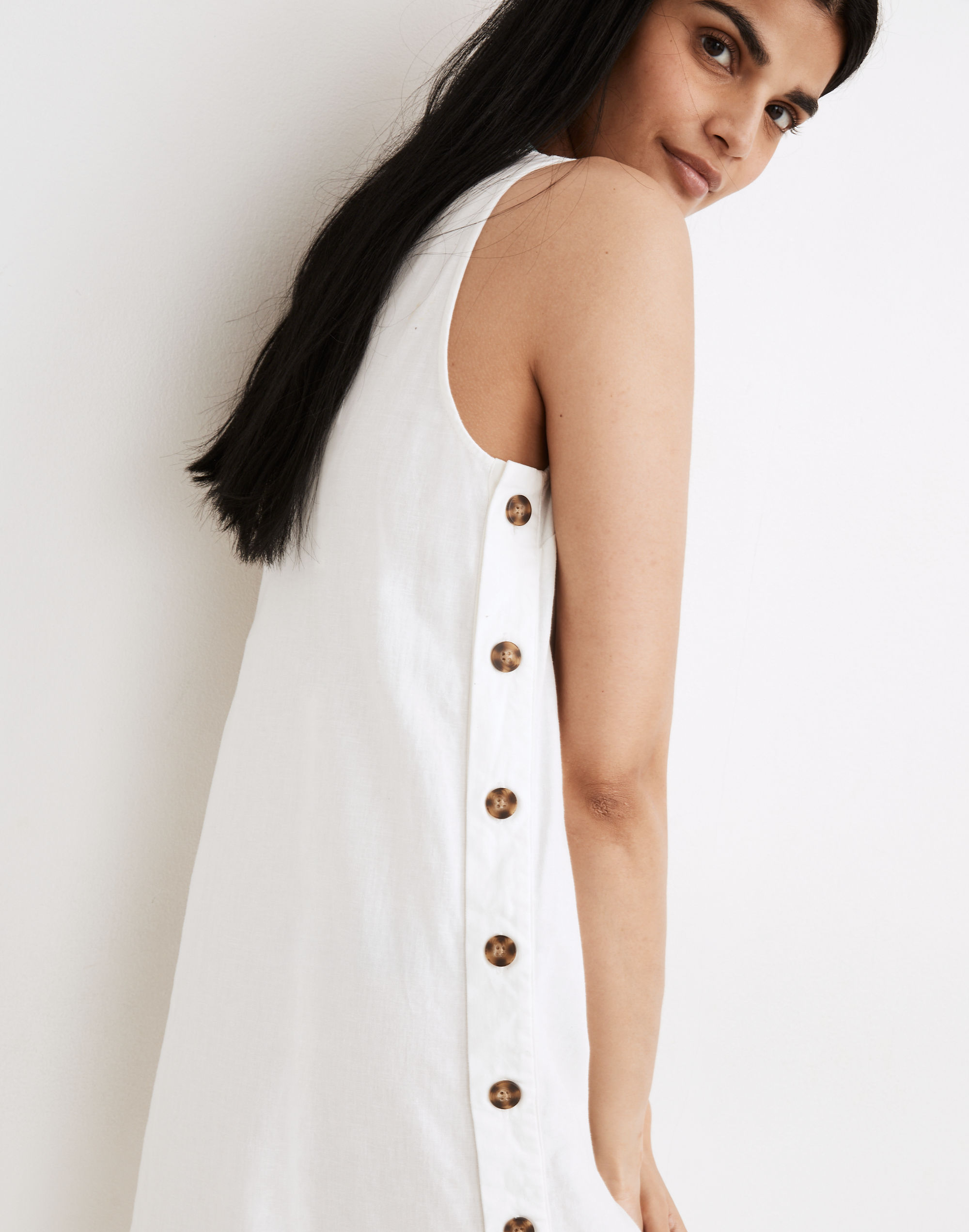 madewell white linen dress