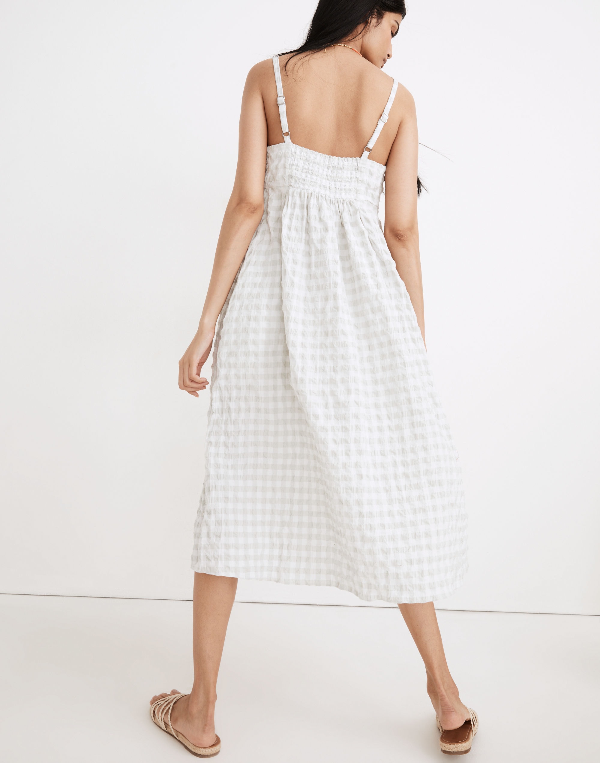 madewell summertime cami midi dress