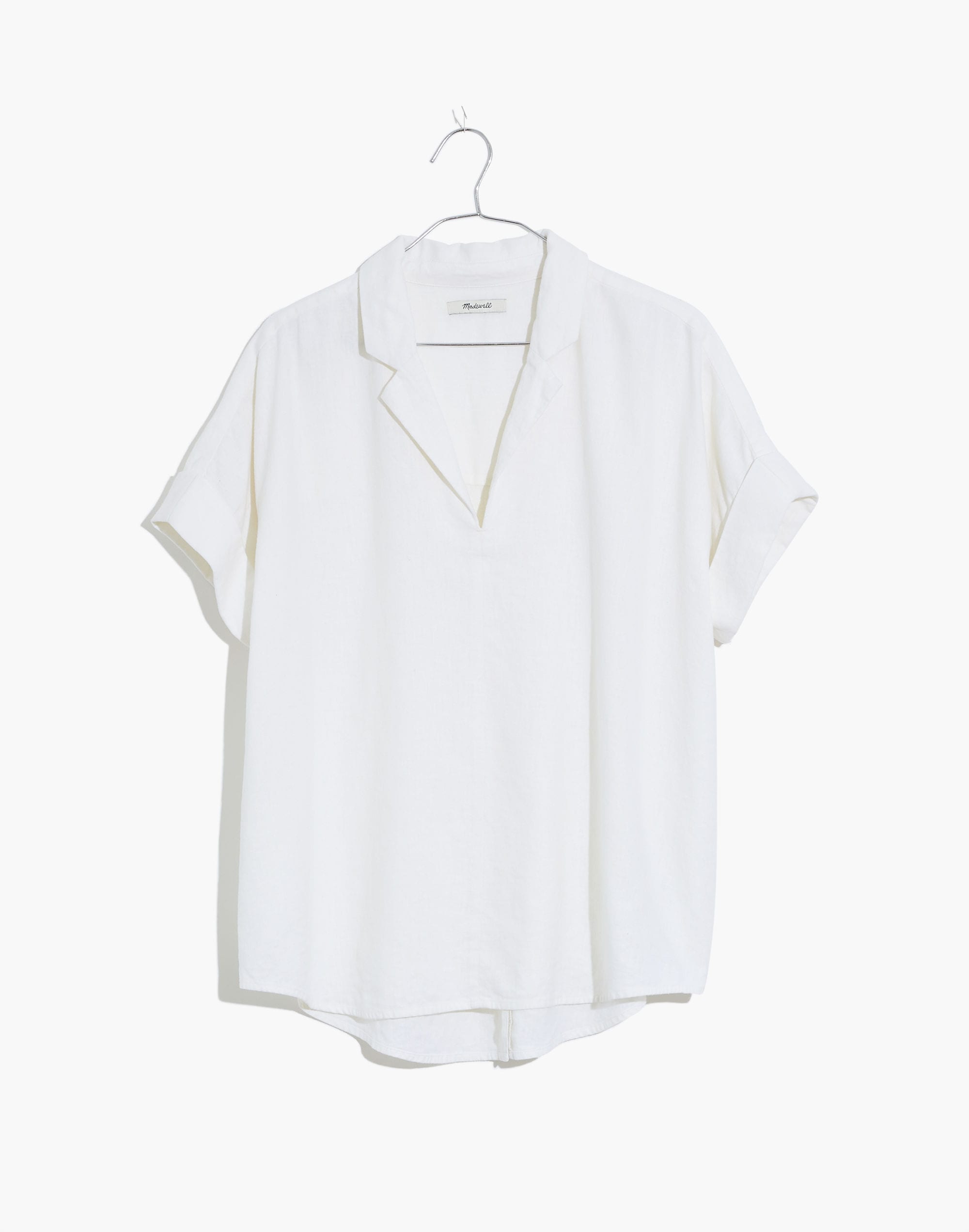 Linen-Blend Hayden Popover Top | Madewell