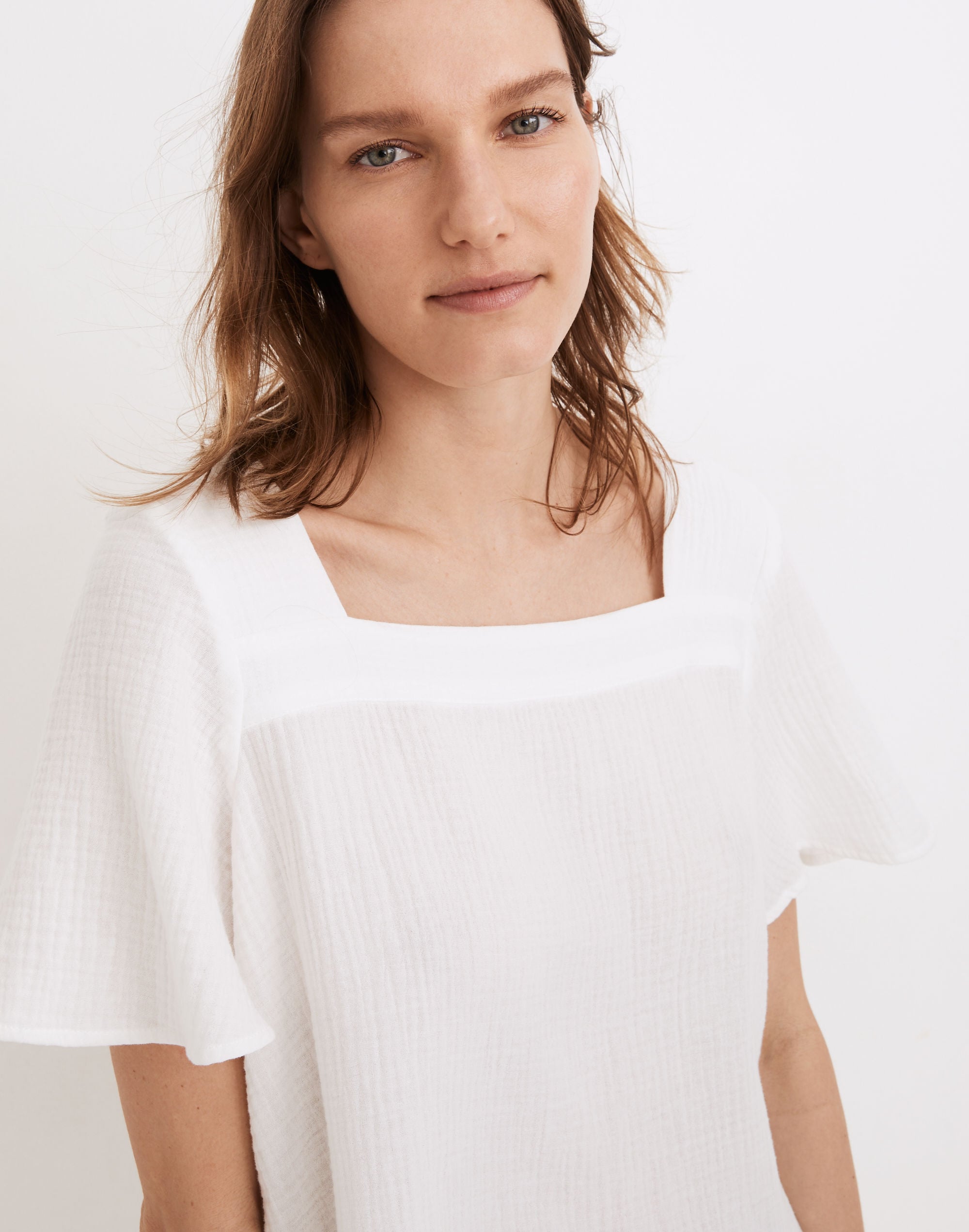 Lightspun Harlow Square-Neck Top | Madewell