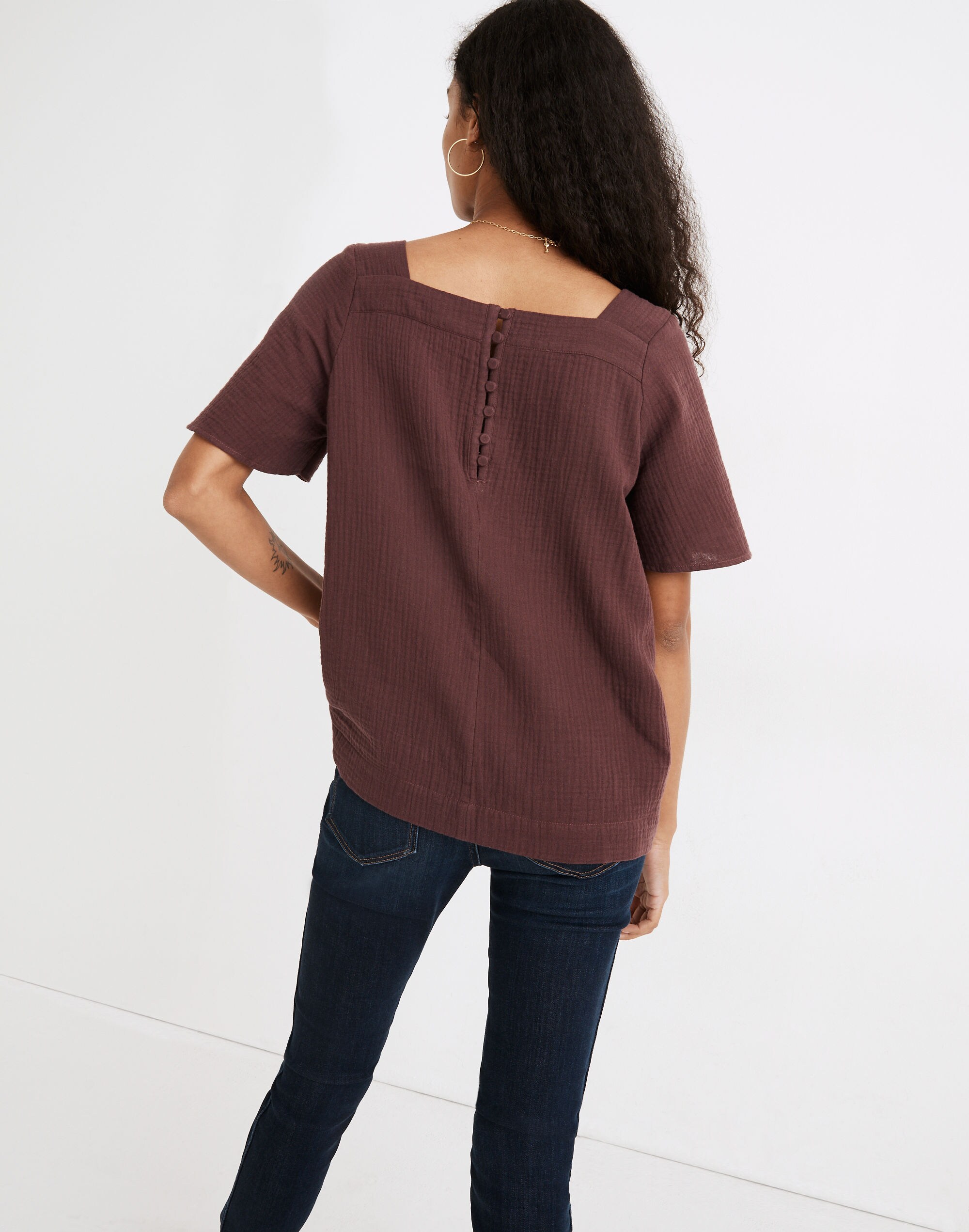 Lightspun Harlow Square-Neck Top | Madewell