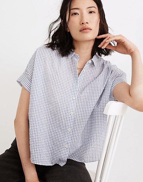 Hilltop Shirt in Seersucker Gingham Check