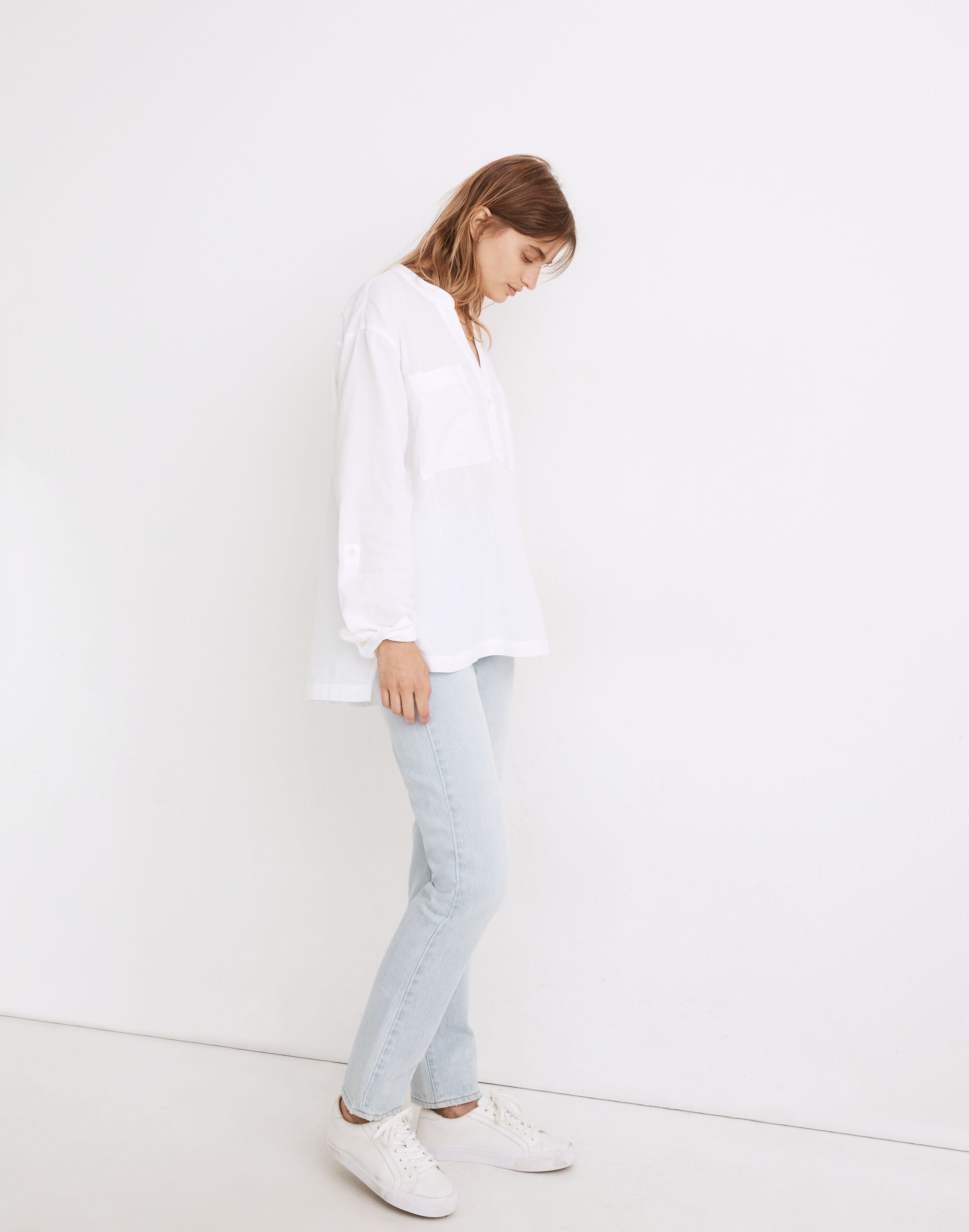 Cotton Gauze Pocket Tunic Shirt | Madewell