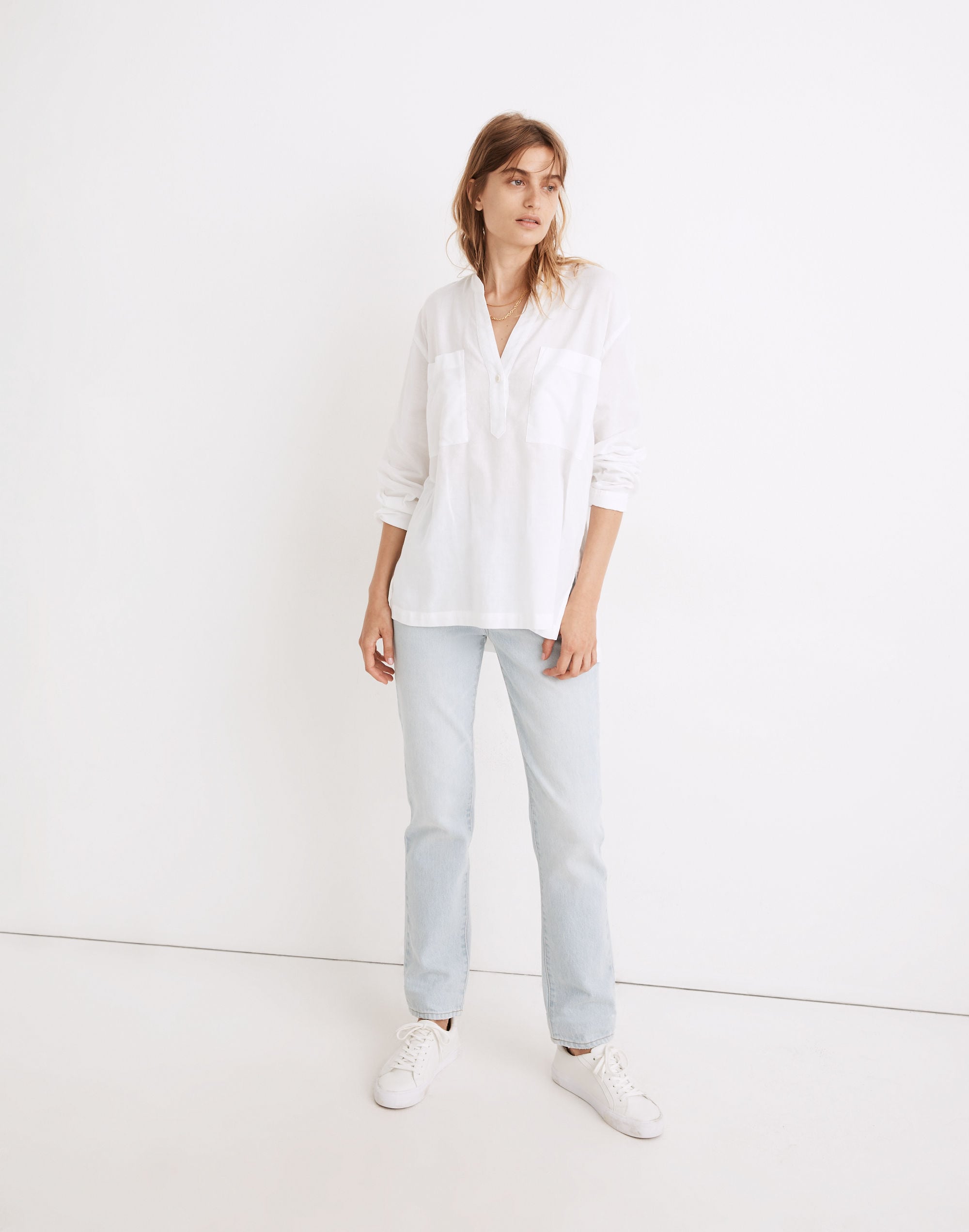 Cotton Gauze Pocket Tunic Shirt | Madewell