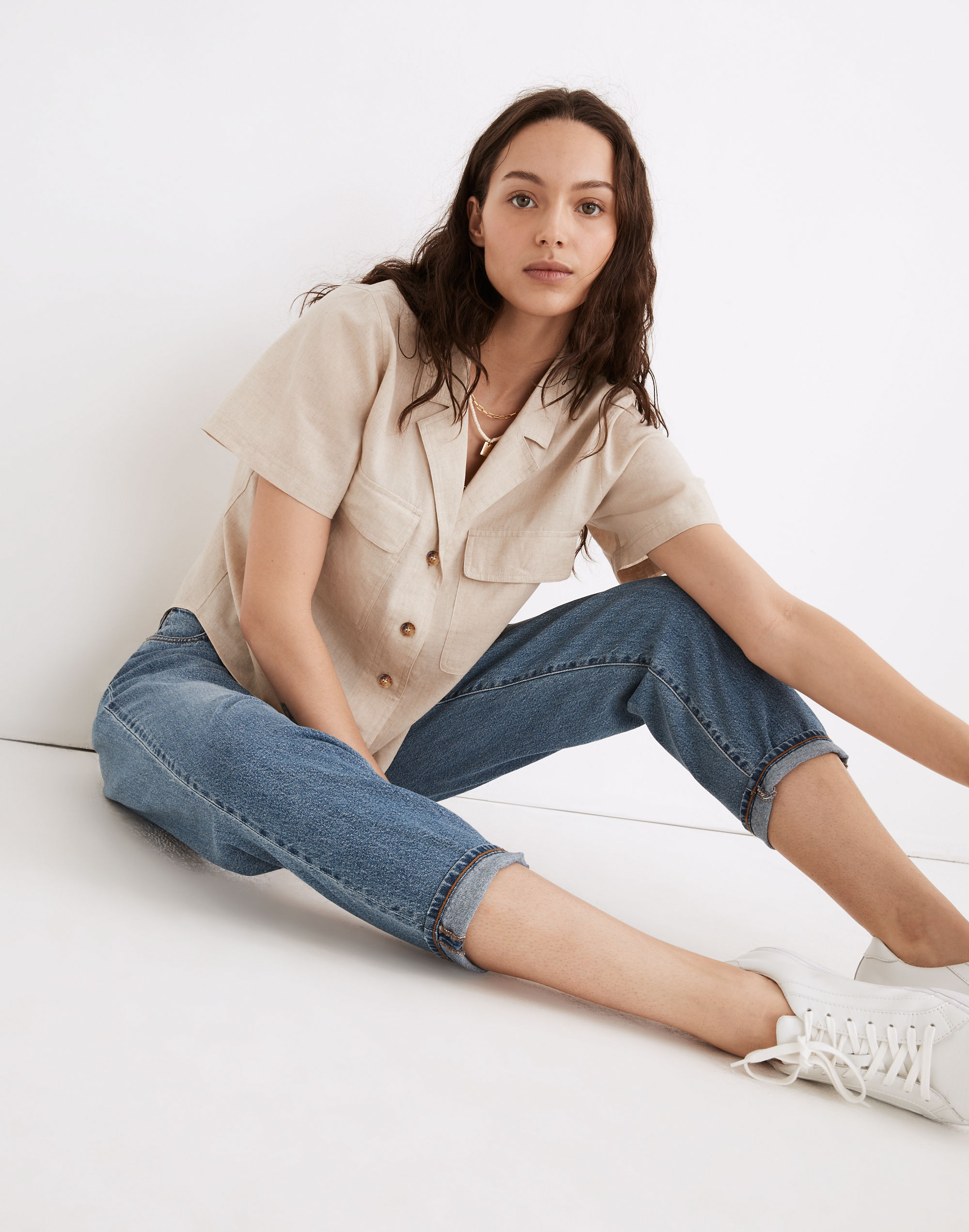 Undyed Linen-Cotton Medina Shirt | Madewell