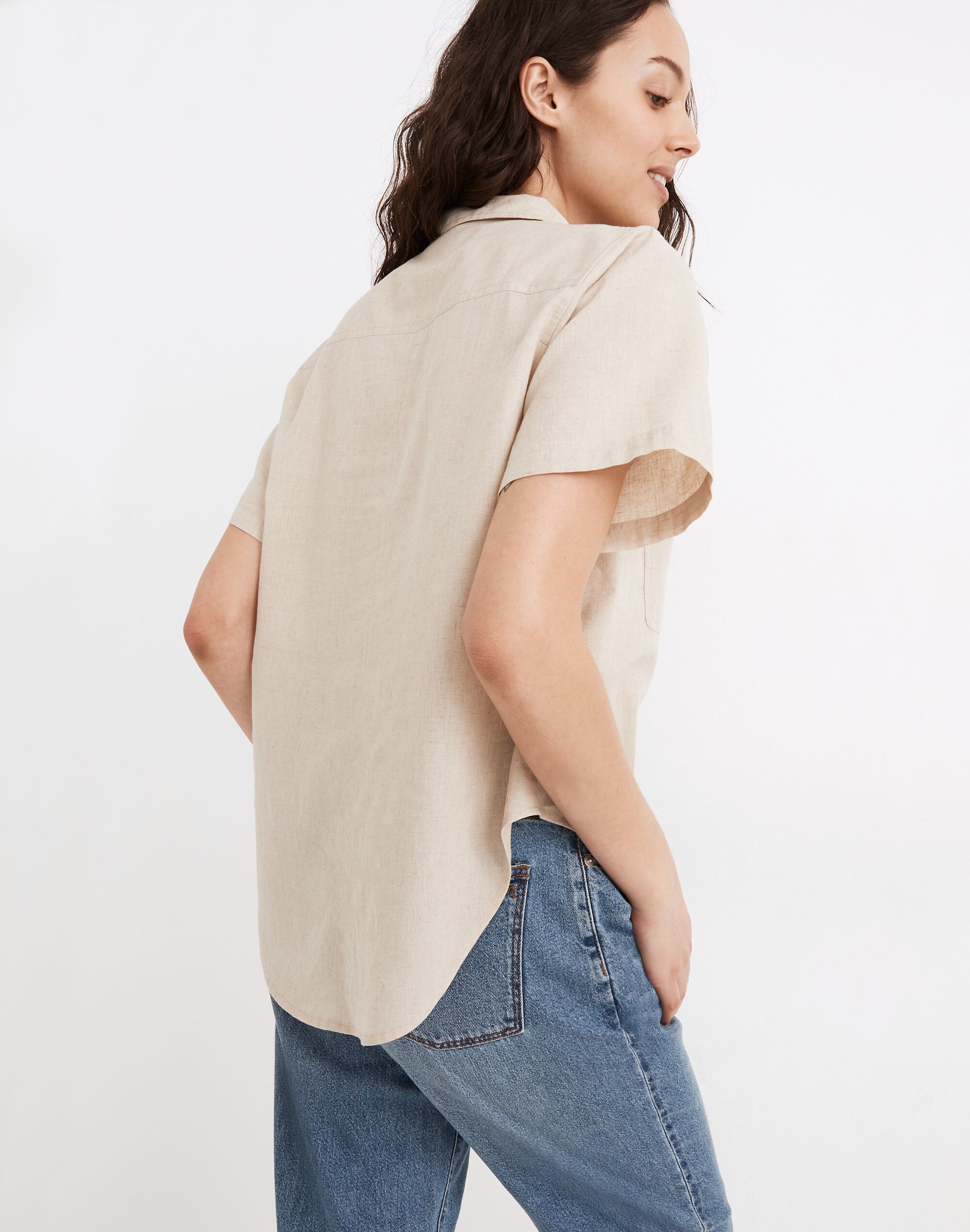 Undyed Linen-Cotton Medina Shirt | Madewell