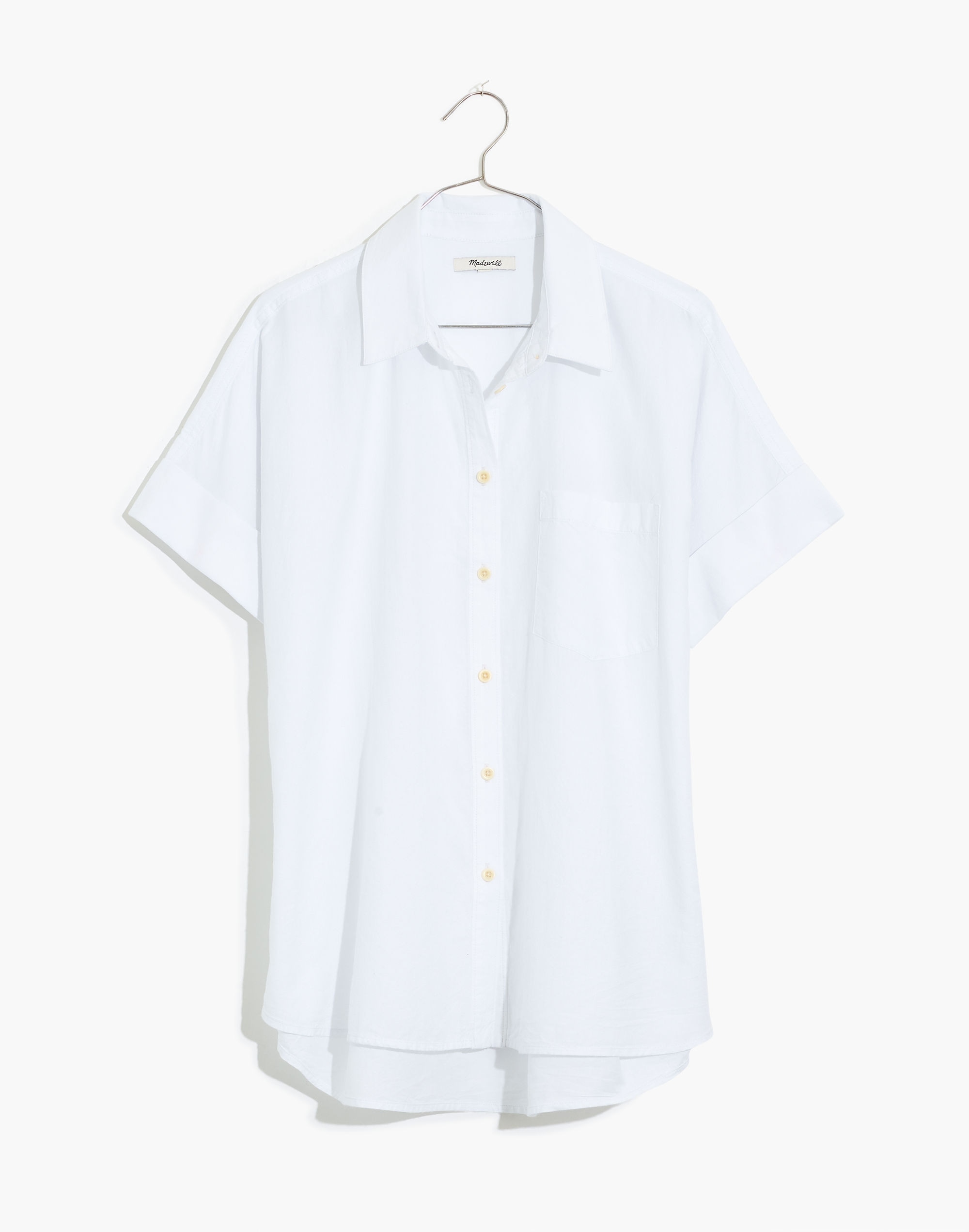 Linen-Blend Courier Pleat-Back Shirt | Madewell