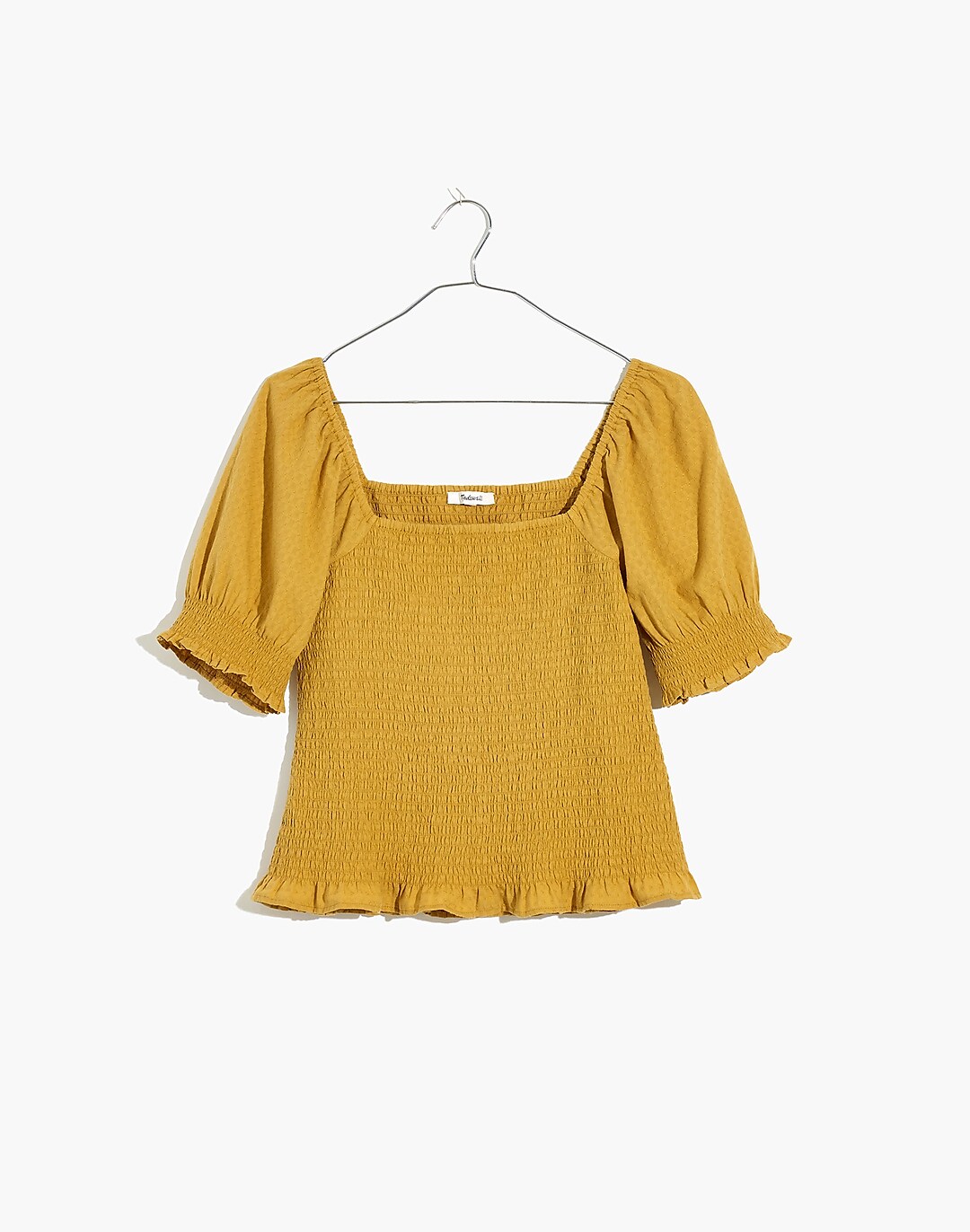 Lucie Puff-Sleeve Smocked Bodice Top