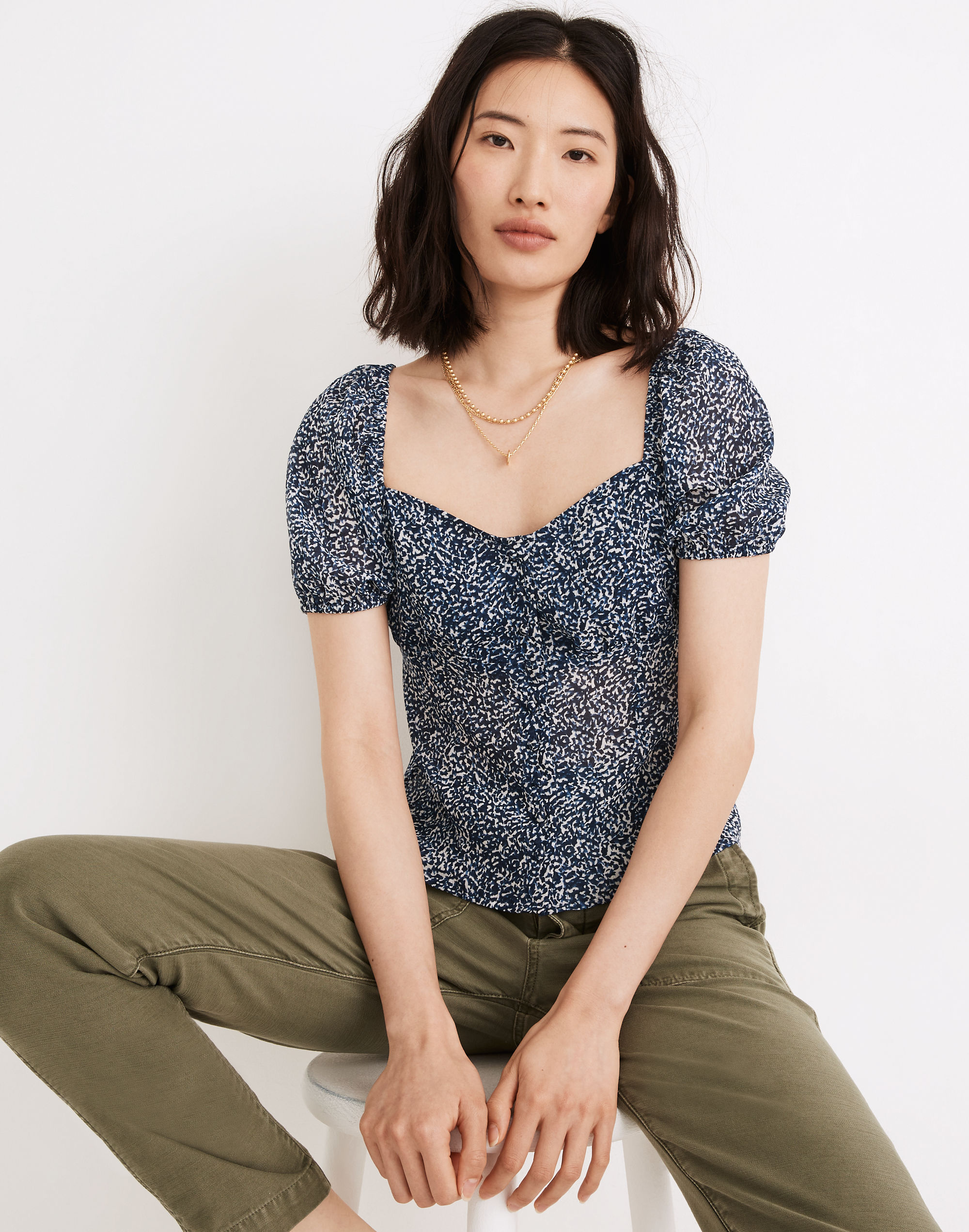 Sweetheart Top Bengali Blockprint | Madewell