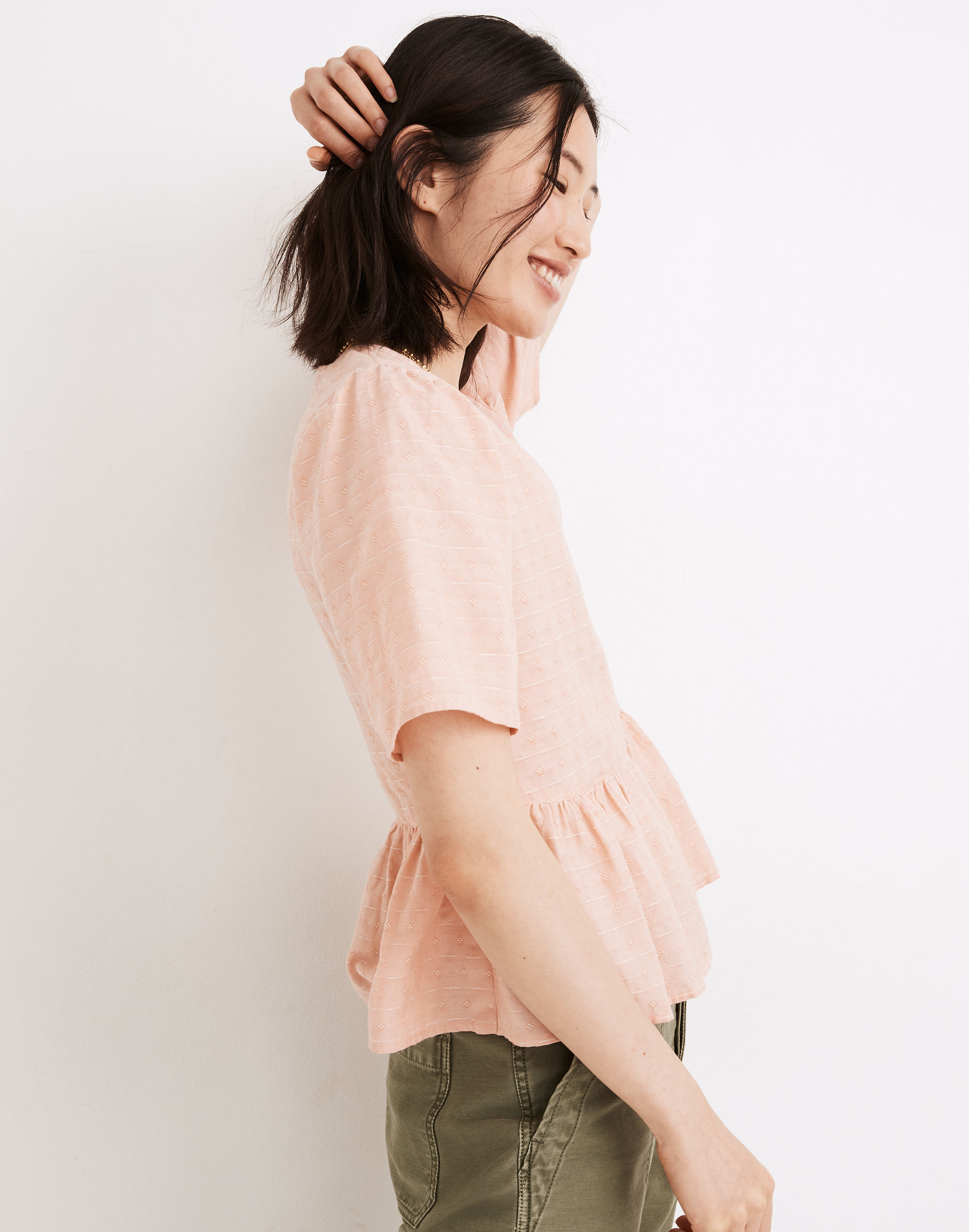 Crossover Peplum Top | Madewell