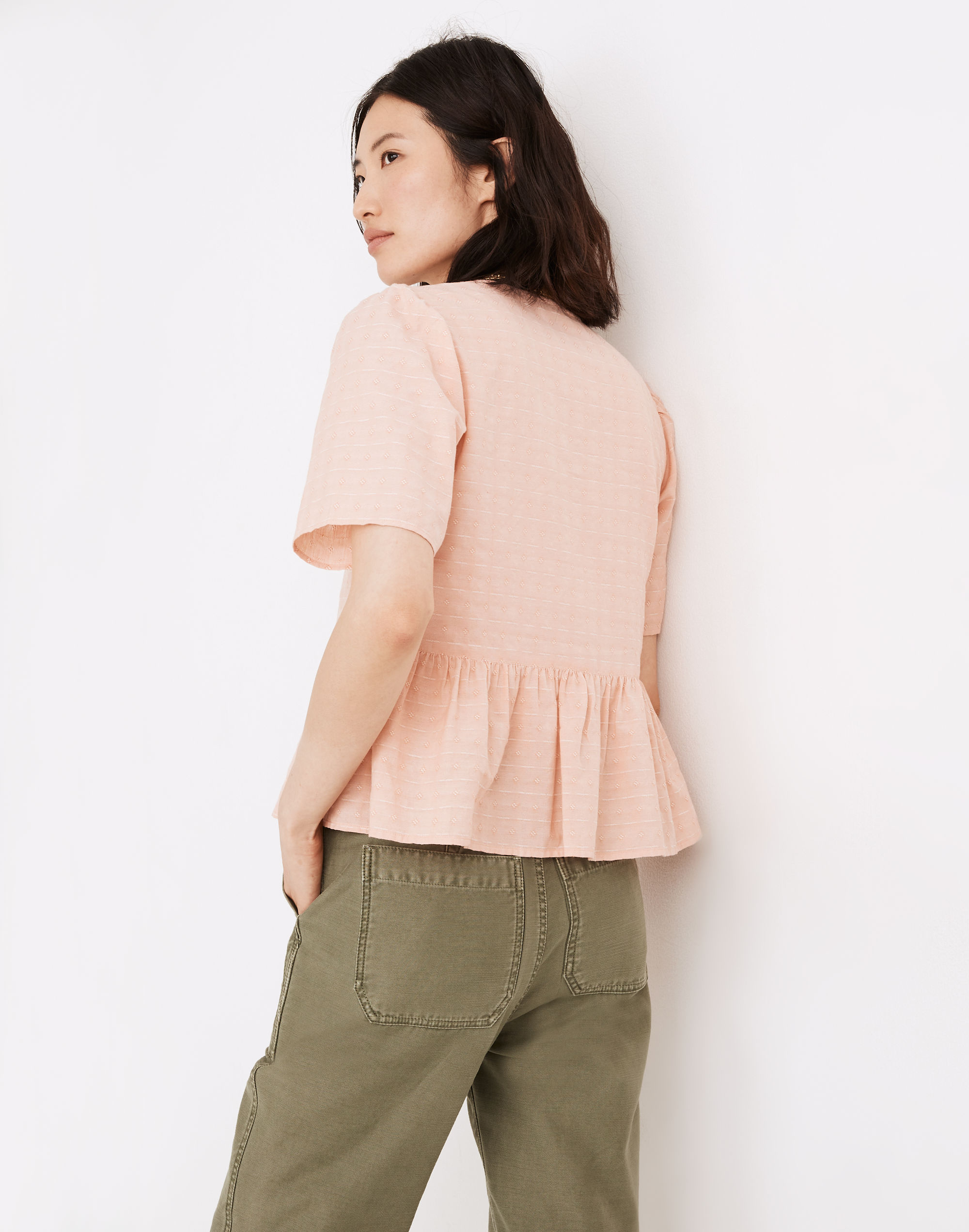 Crossover Peplum Top | Madewell