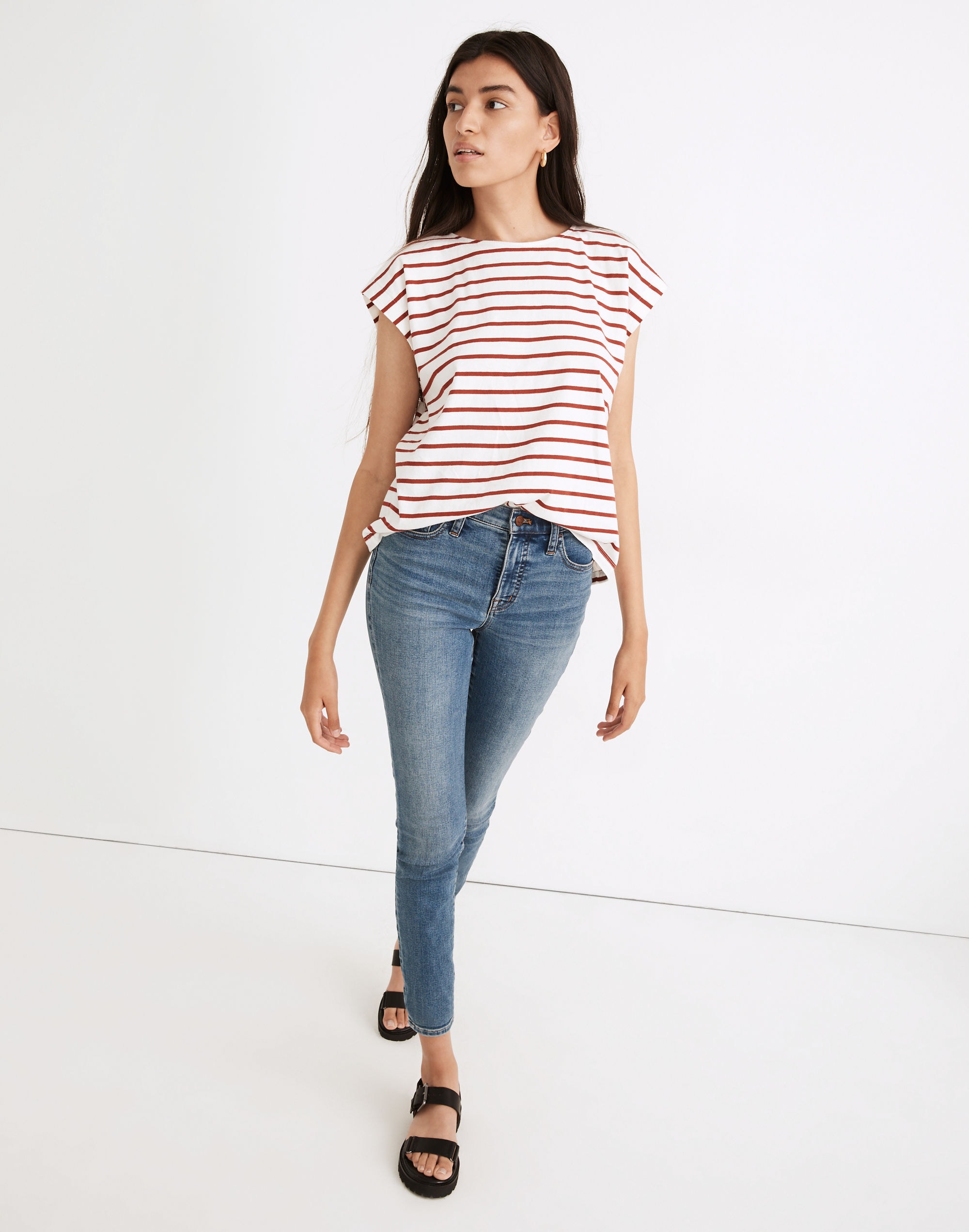 Shoulder Tee in Stripe | Madewell