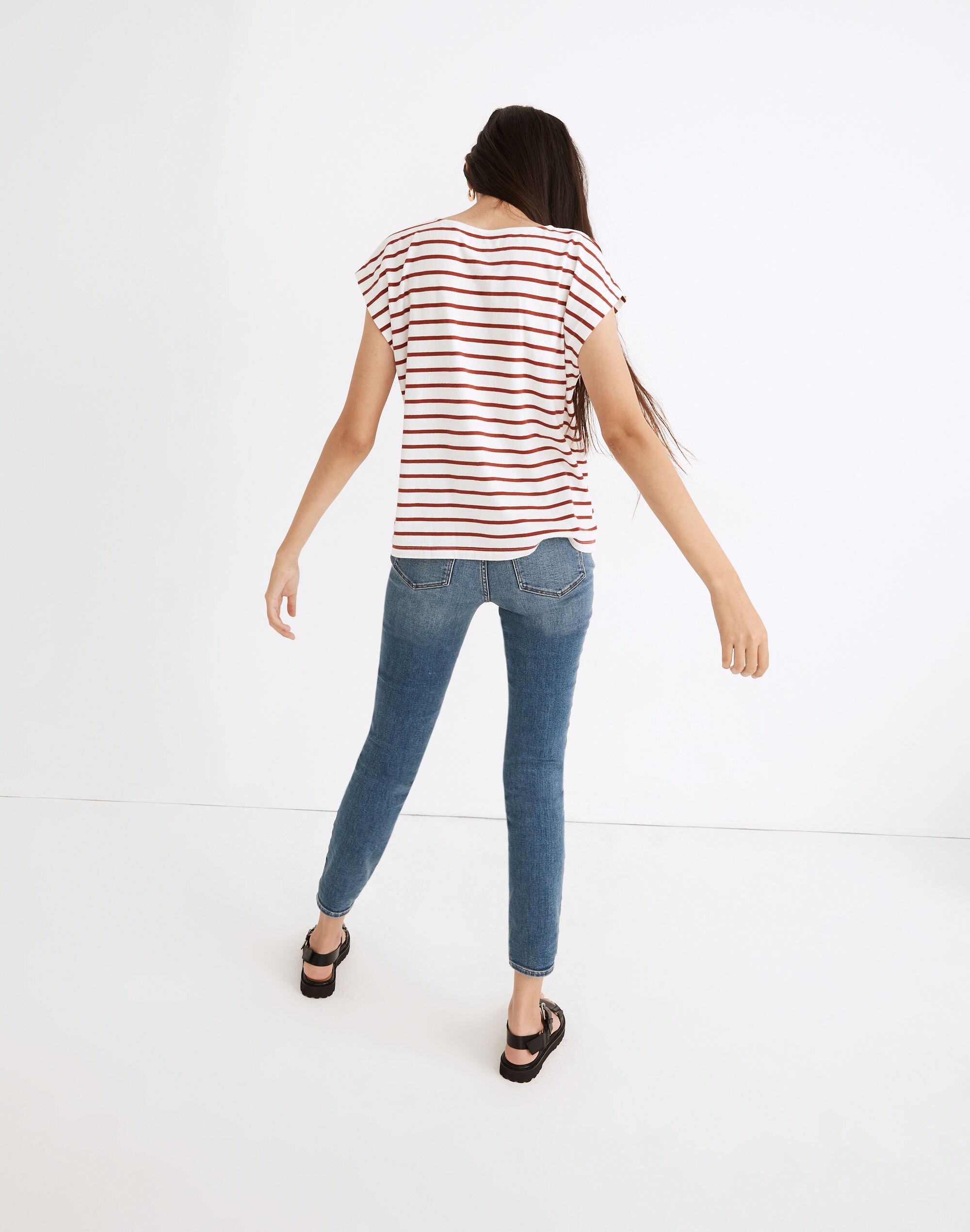 Shoulder Tee in Stripe | Madewell