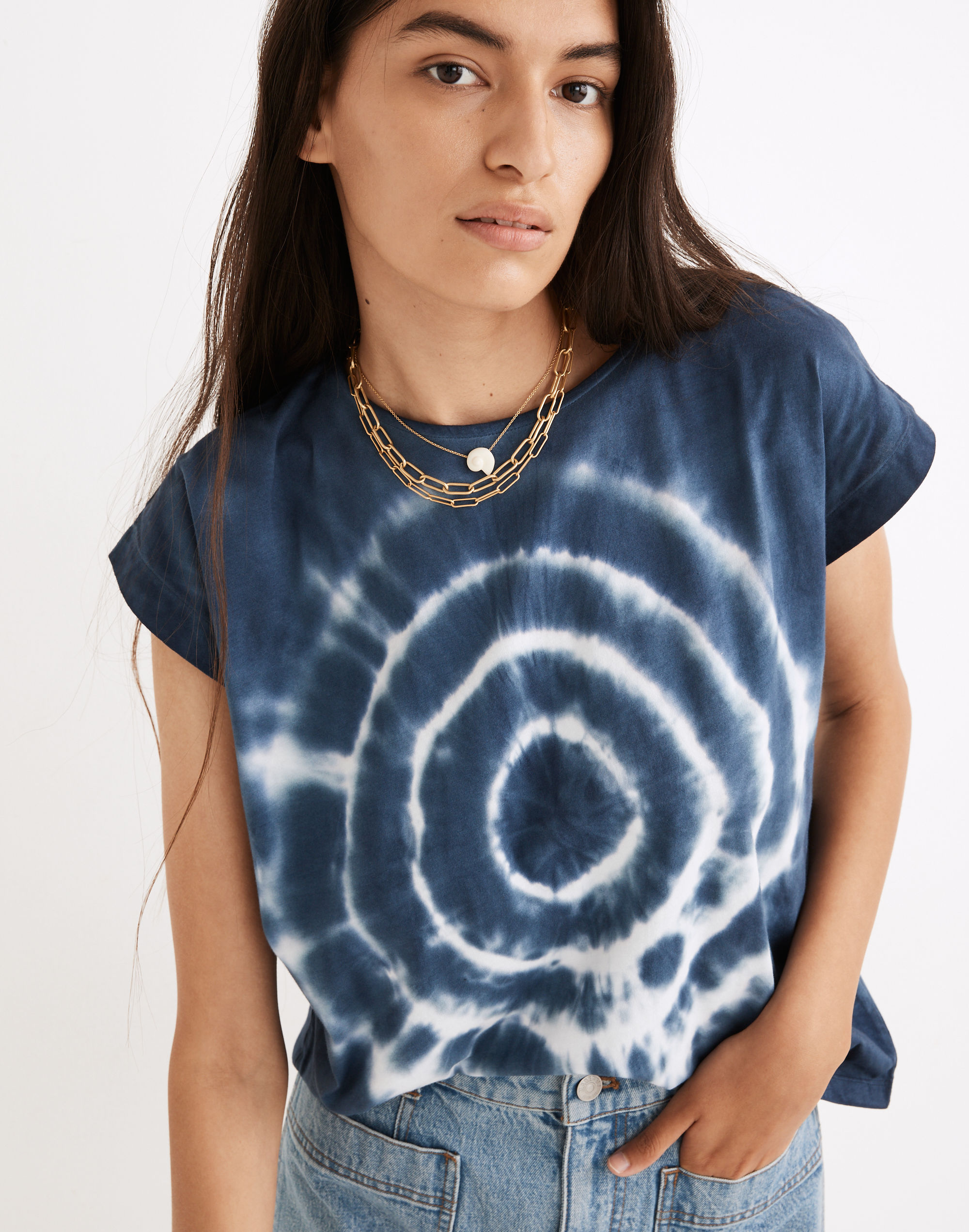 Tie-Dye Shoulder Tee | Madewell