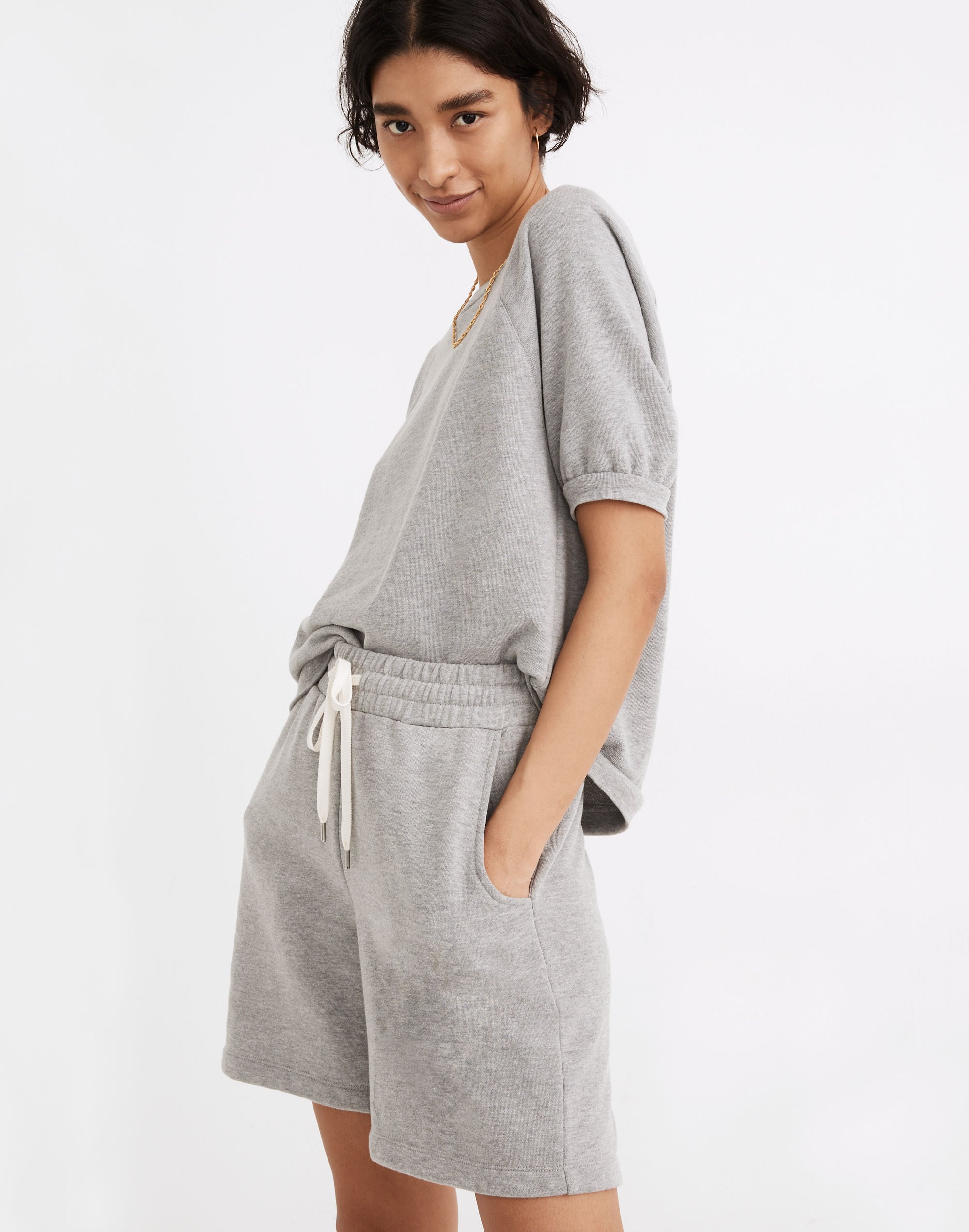 Drawstring Long Sweatshorts | Madewell