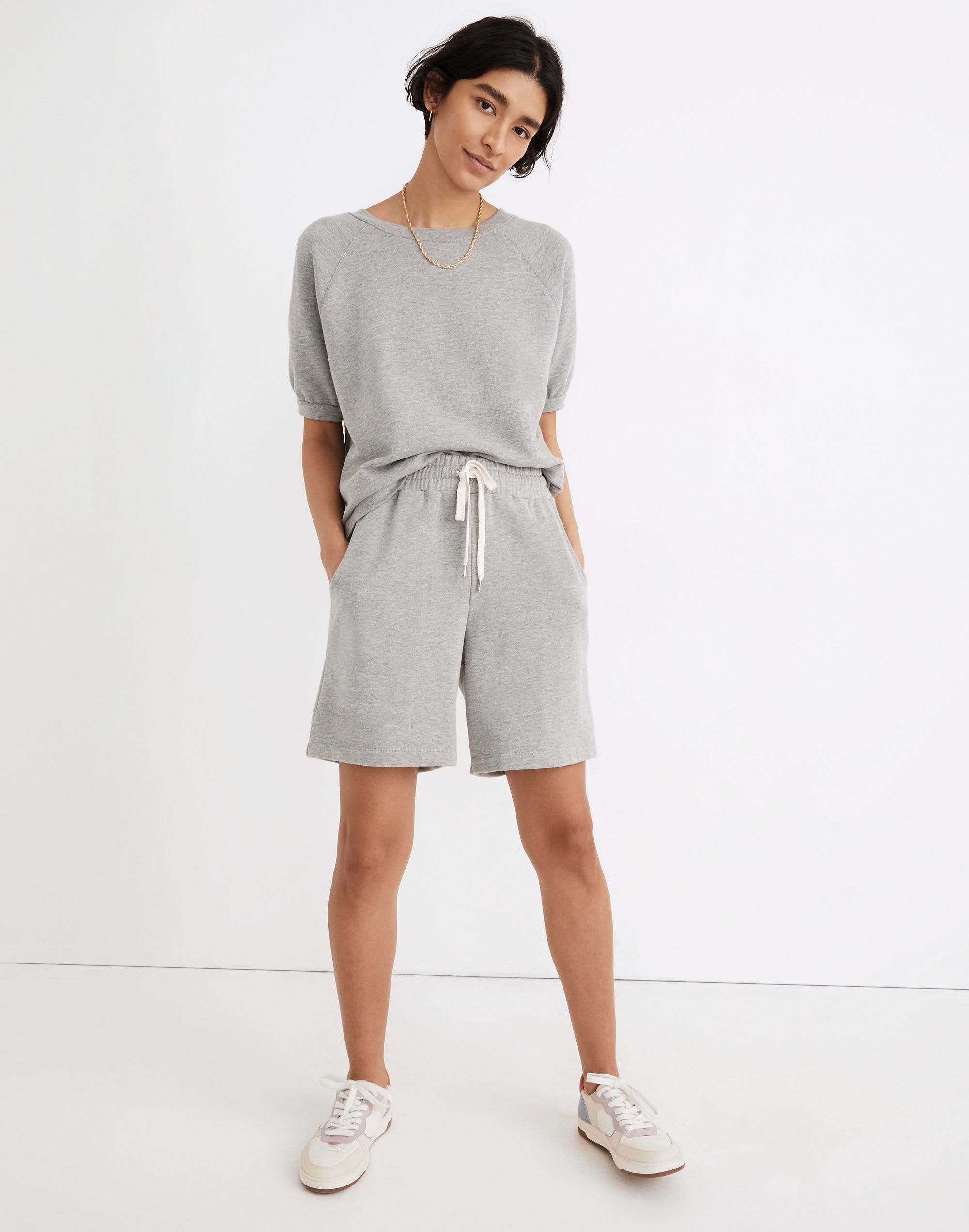 Drawstring Long Sweatshorts | Madewell