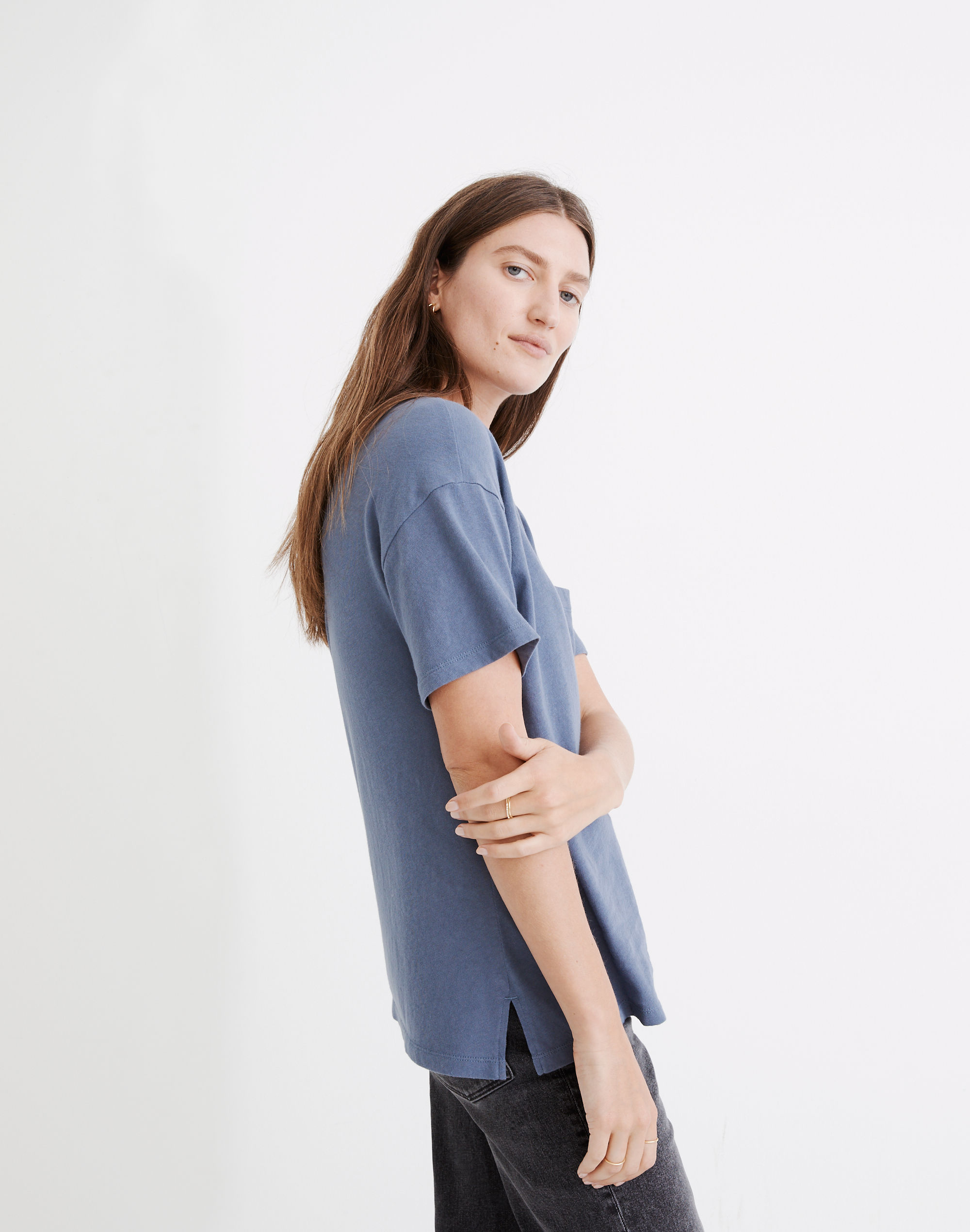 Softfade Cotton Oversized Pocket Tee | Madewell