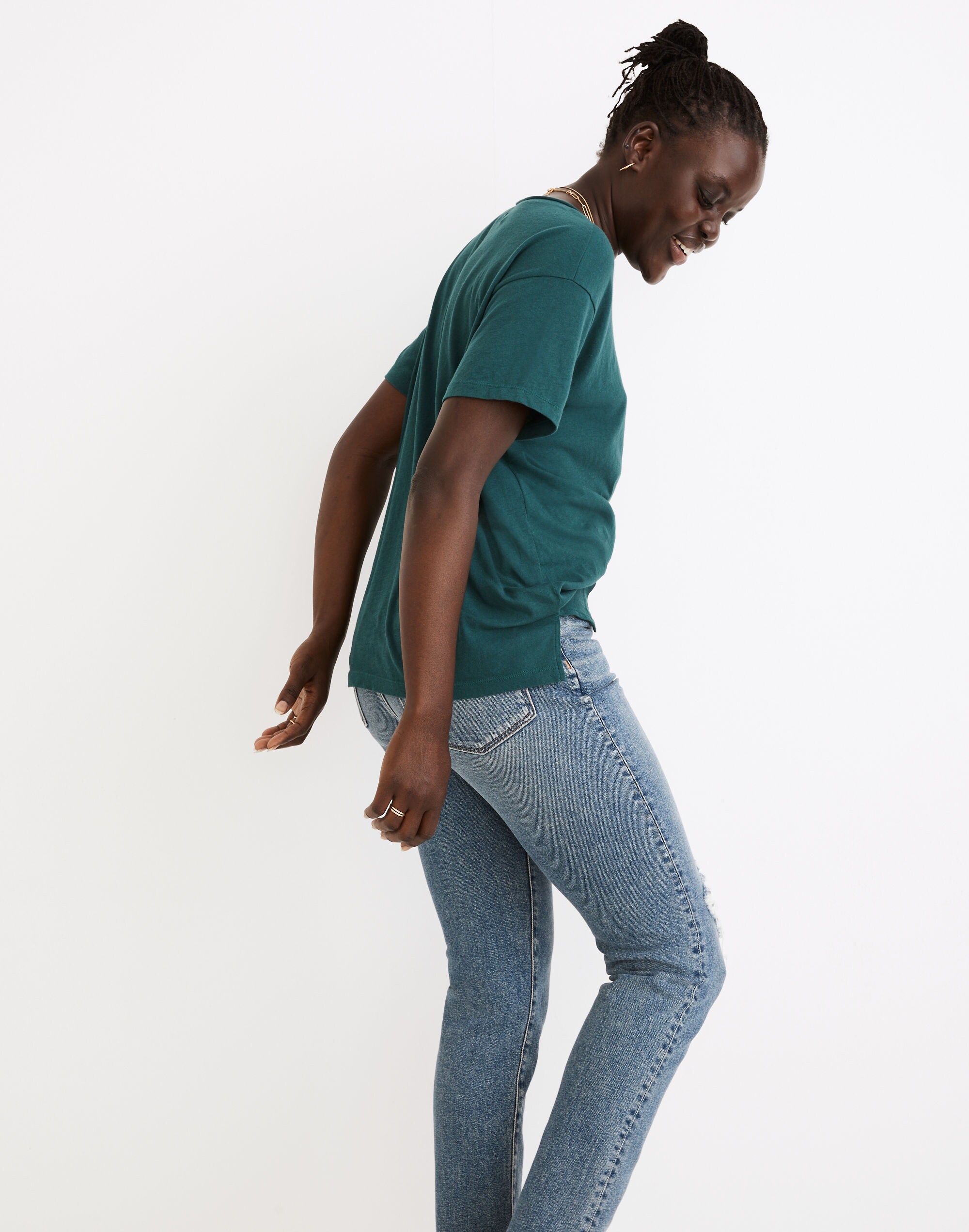 Softfade Cotton Oversized Pocket Tee | Madewell