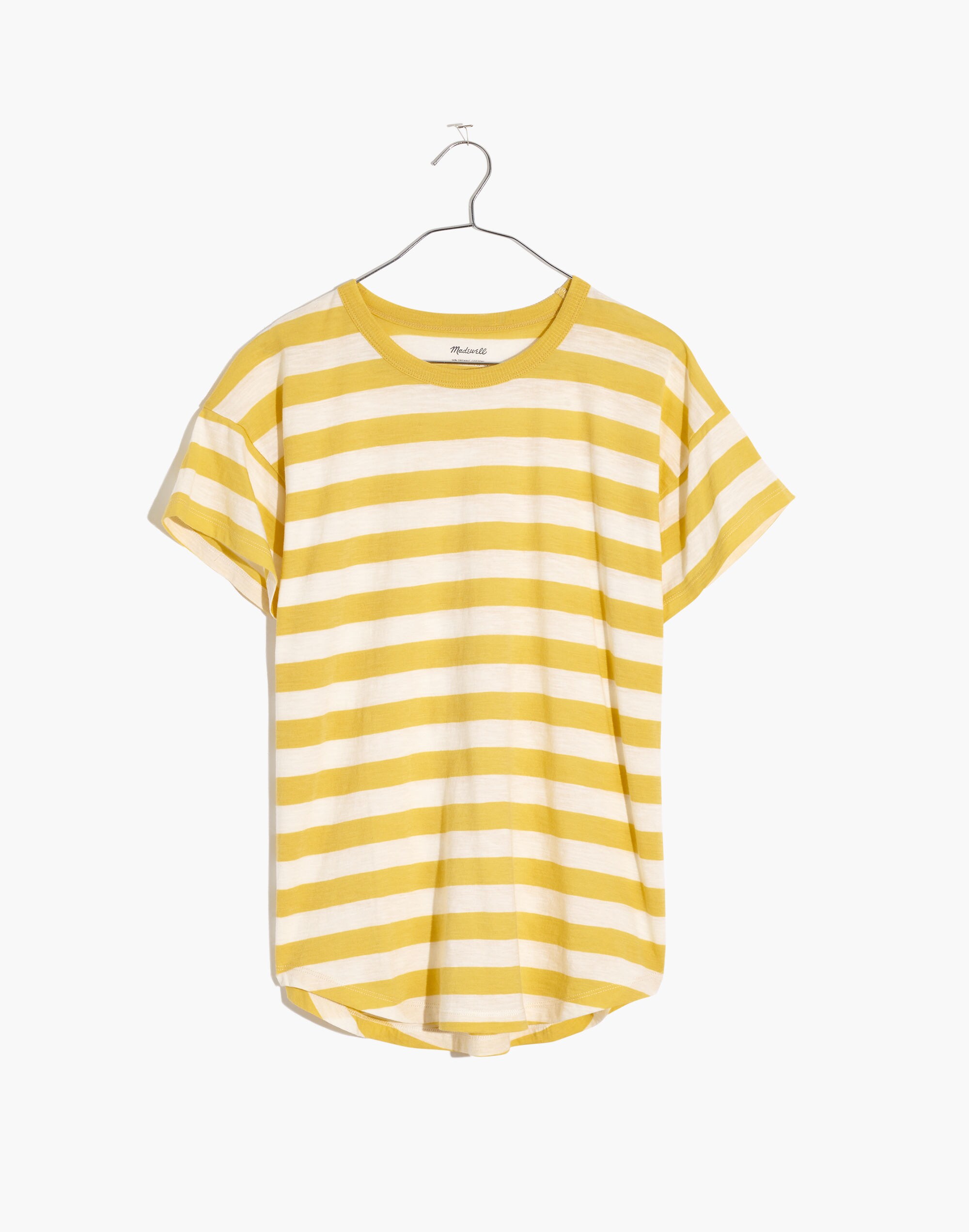 Whisper Cotton Rib-Crewneck Tee Bastian Stripe | Madewell