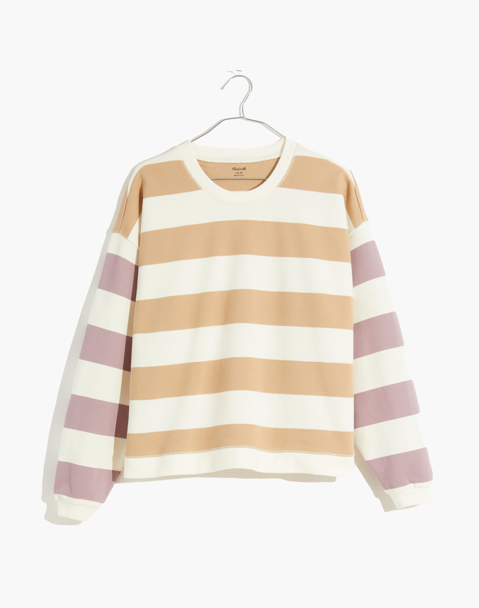 (Re)sourced Cotton Swing Sweatshirt Stripe | Madewell