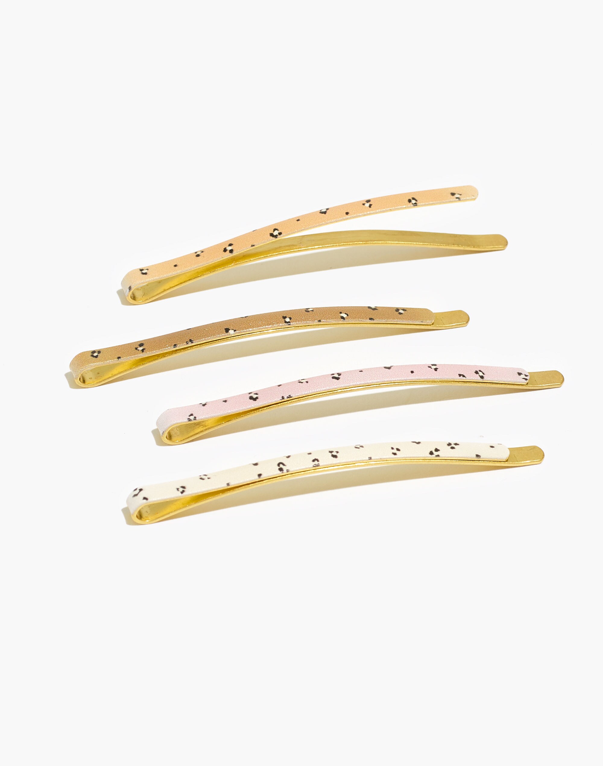 Four-Pack Mini Leopard Hair Pins | Madewell