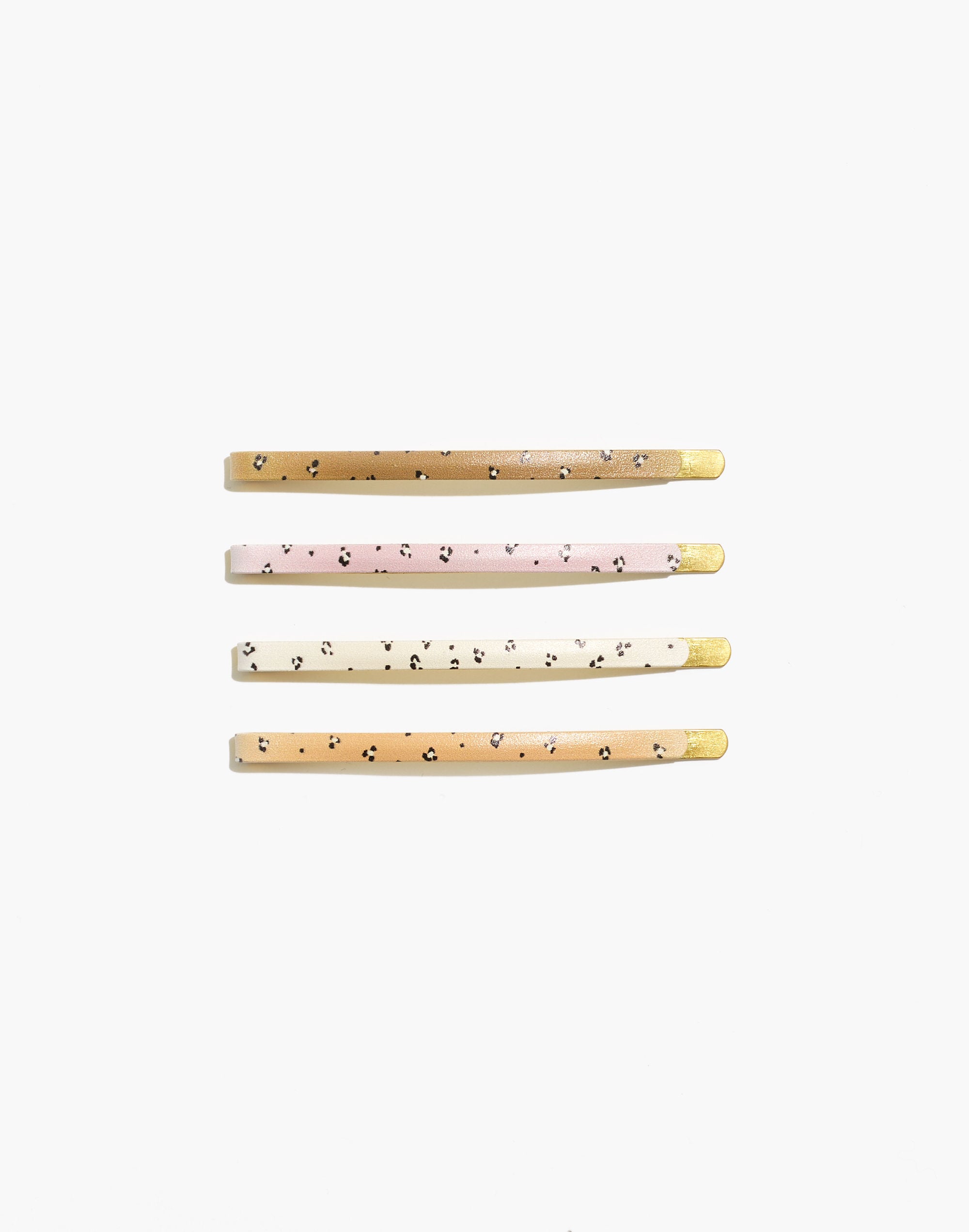 Four-Pack Mini Leopard Hair Pins | Madewell