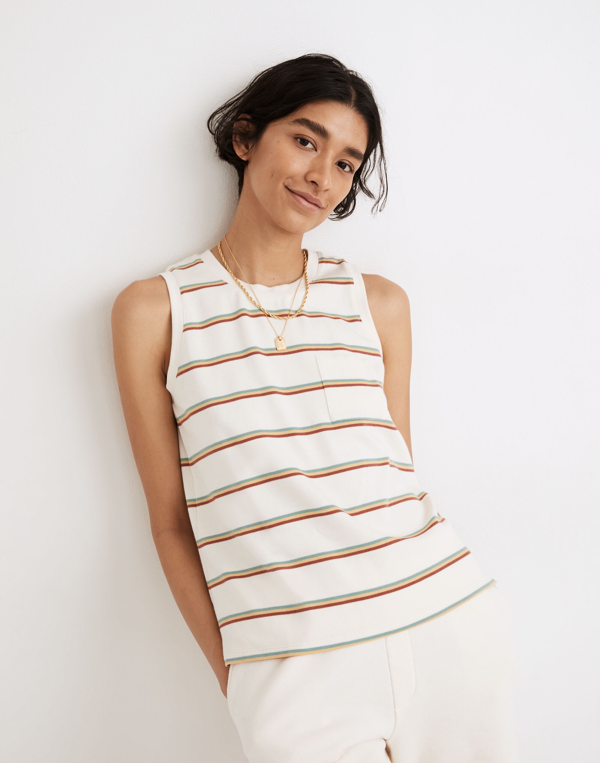 MWL Breeze Muscle Tank Martie Stripe | Madewell