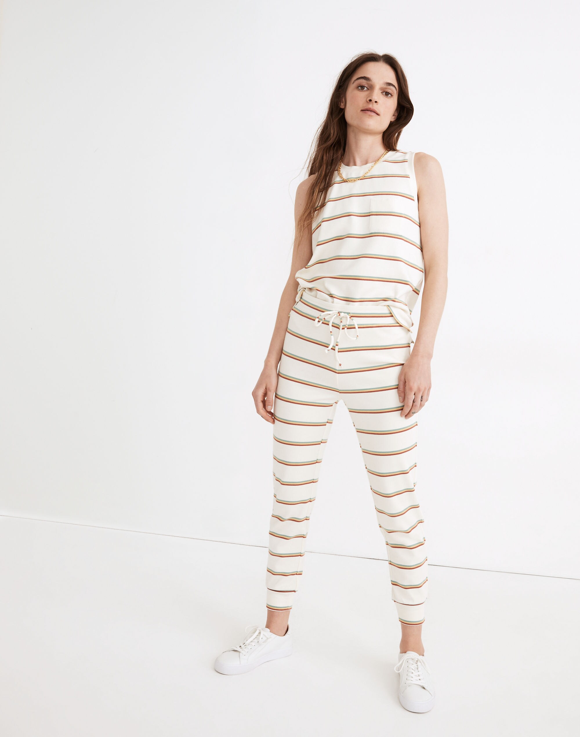 MWL Breeze Slim Joggers in Martie Stripe | Madewell