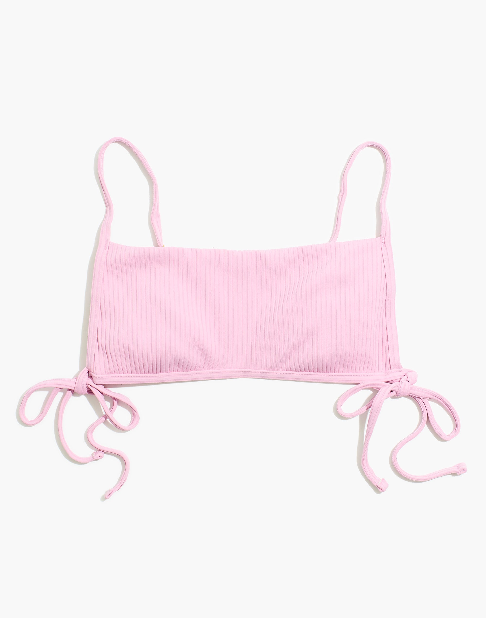 Madewell Second Wave Ribbed Side-Tie Bikini Top |