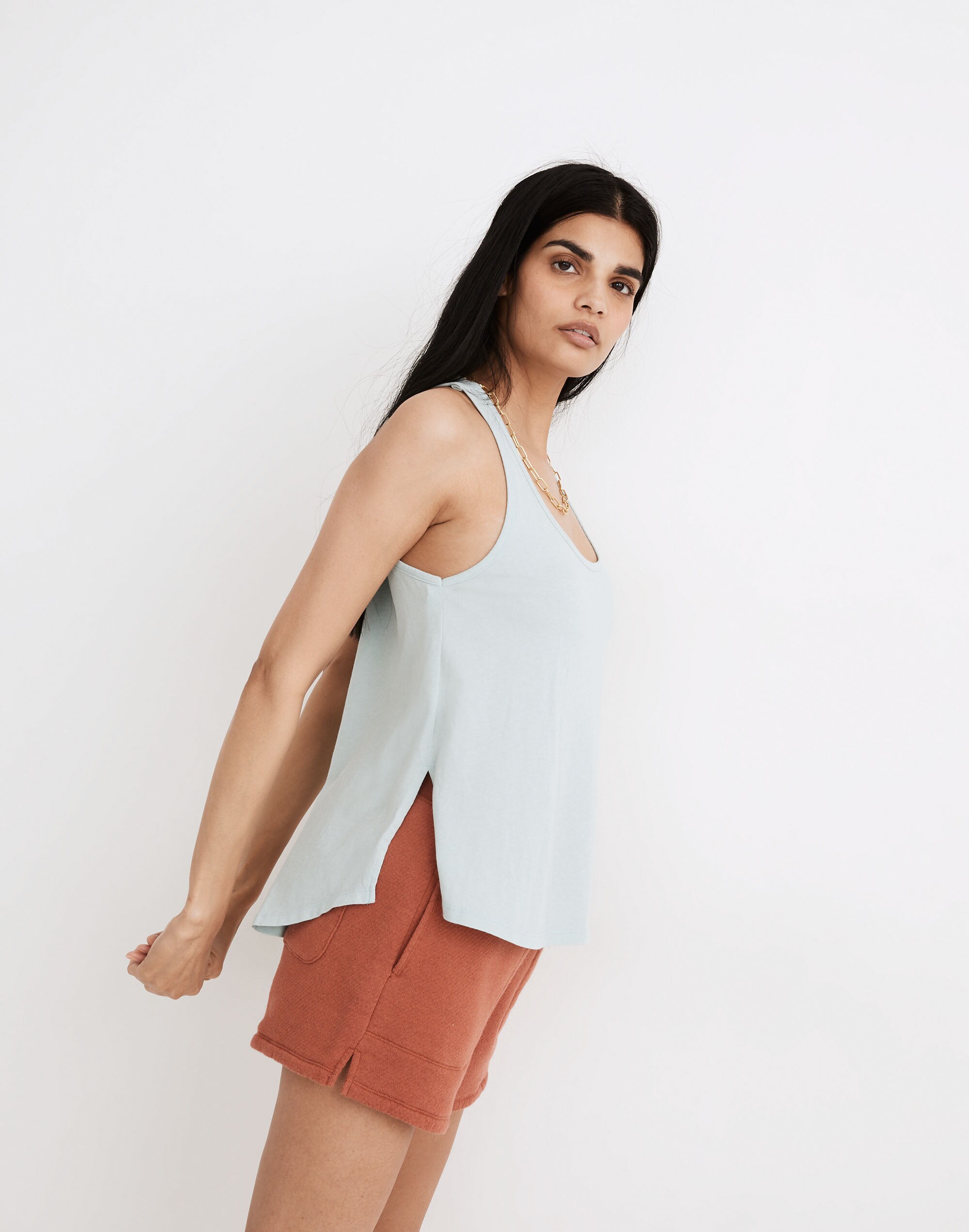 MWL Softfade Cotton Racerback Tank Top | Madewell