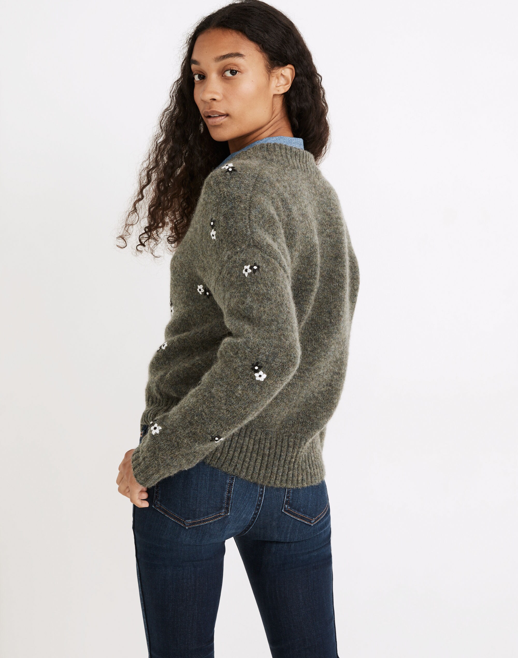 Embroidered Enfield Half-Zip Sweater | Madewell