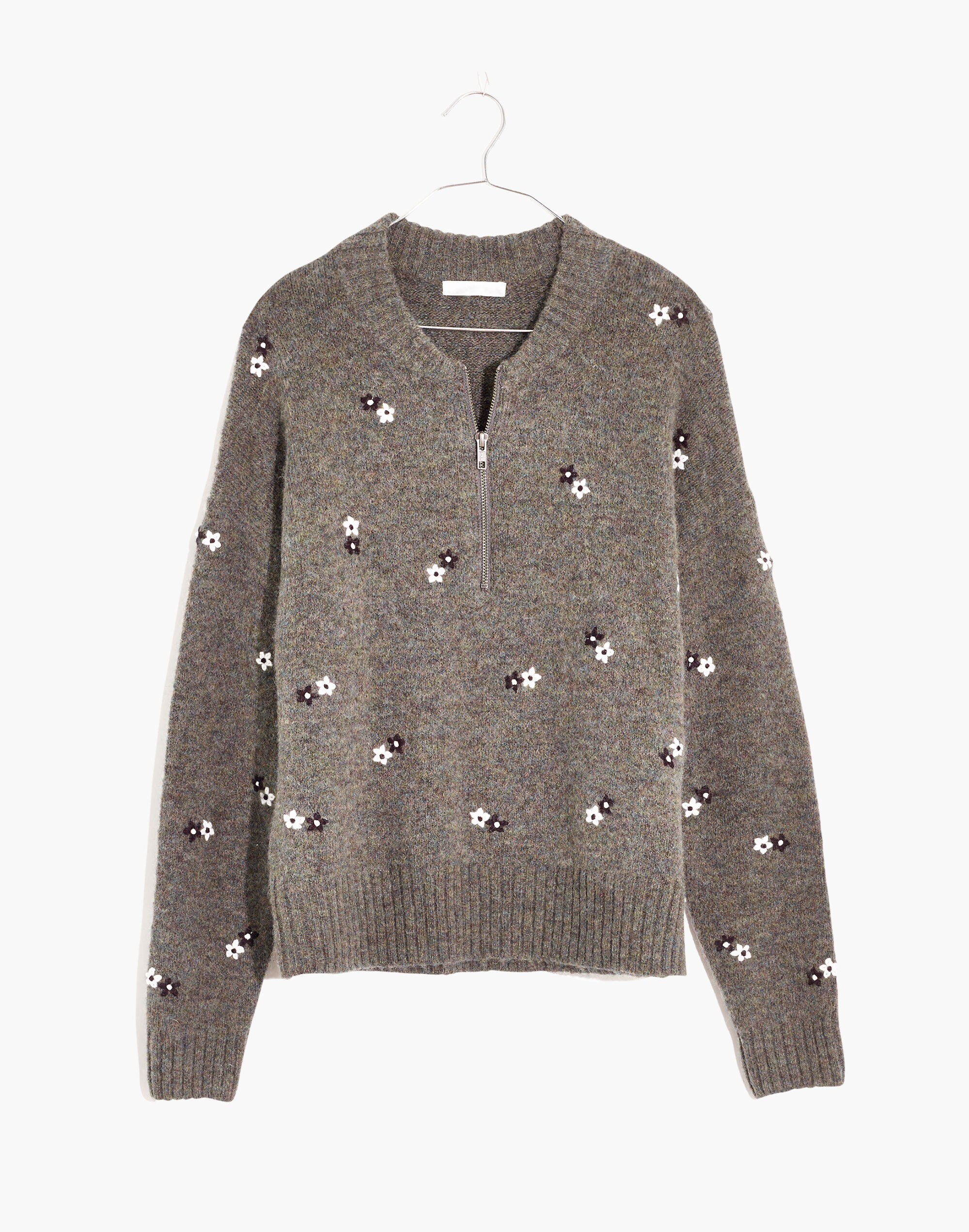 Embroidered Enfield Half-Zip Sweater | Madewell